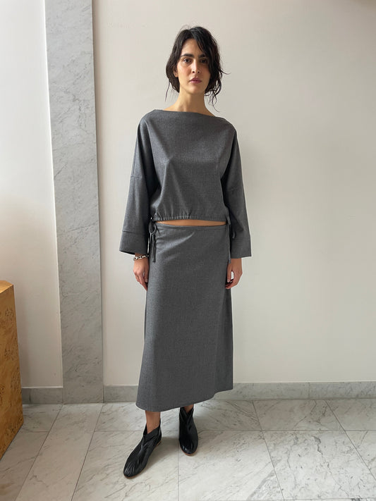 Wool Cuff Top, Grey Brooke Callahan