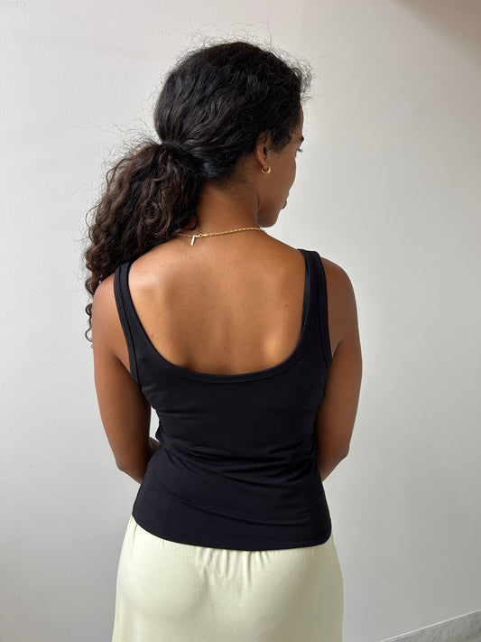 Recline Tank, Black KYE INTIMATES