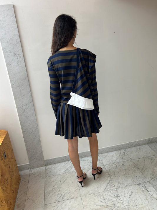 Noemie Polo Dress, Navy / Green