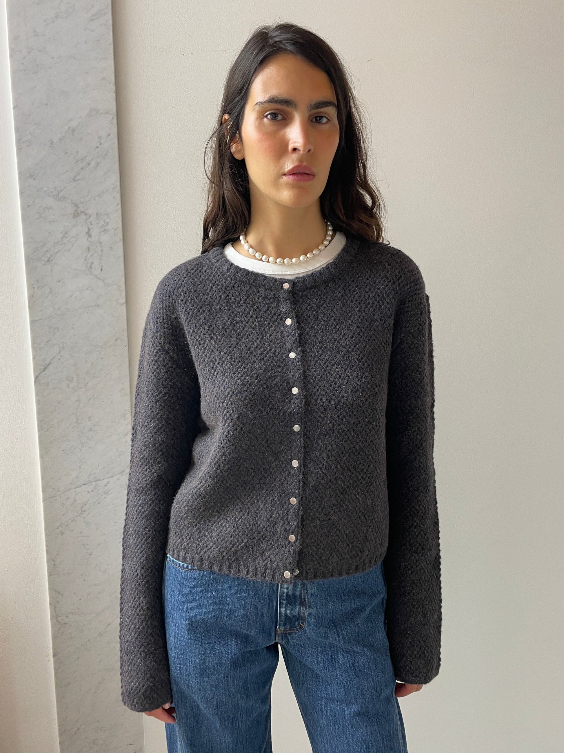 Yak Snap Cardigan, Magpie ECKHAUS LATTA