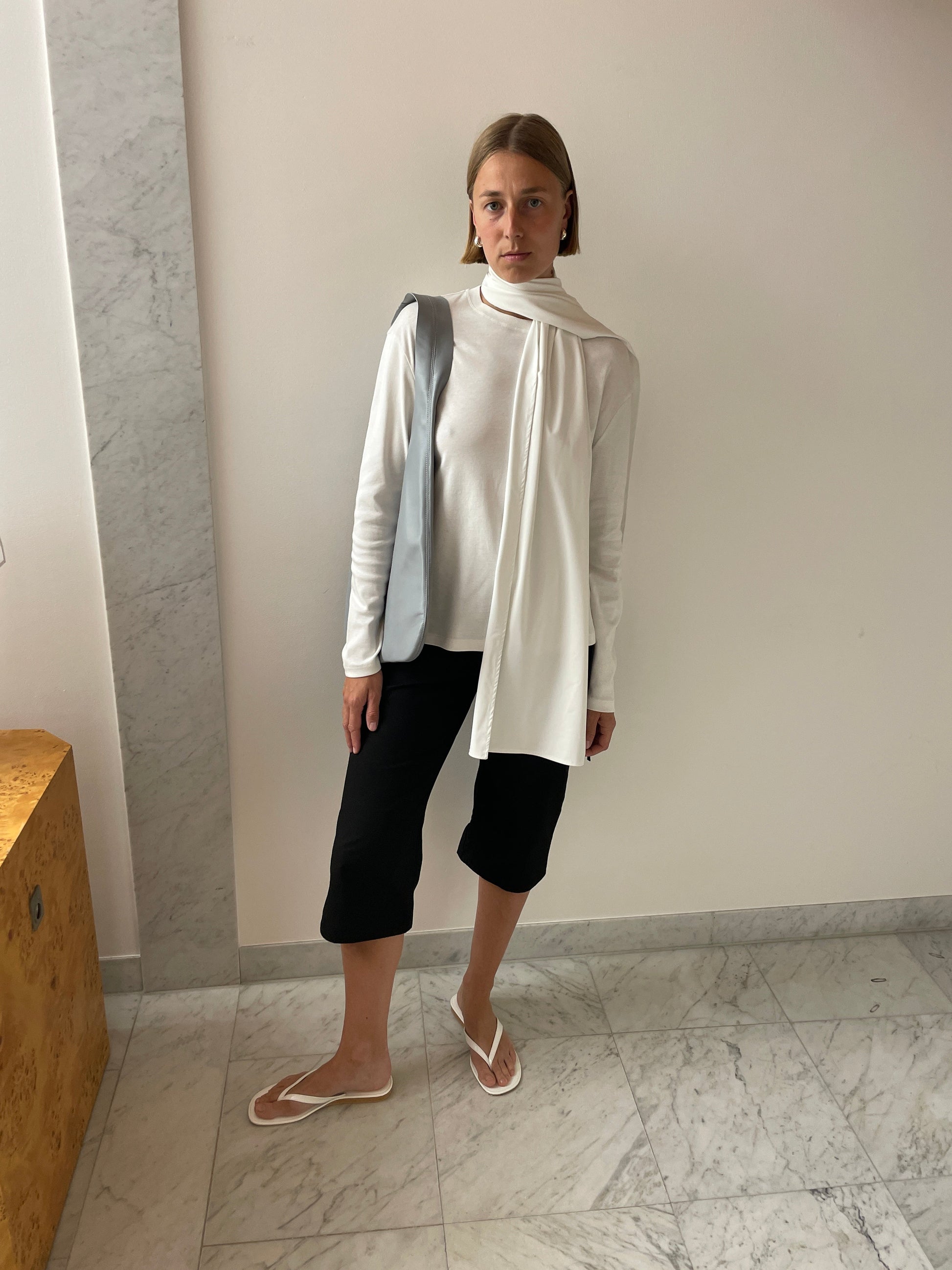 Stretch Scarf, White PIEN STUDIOS