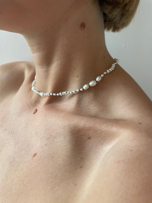 White Pearl Mermaid Necklace, 15", Pearl SOPHIE BUHAI