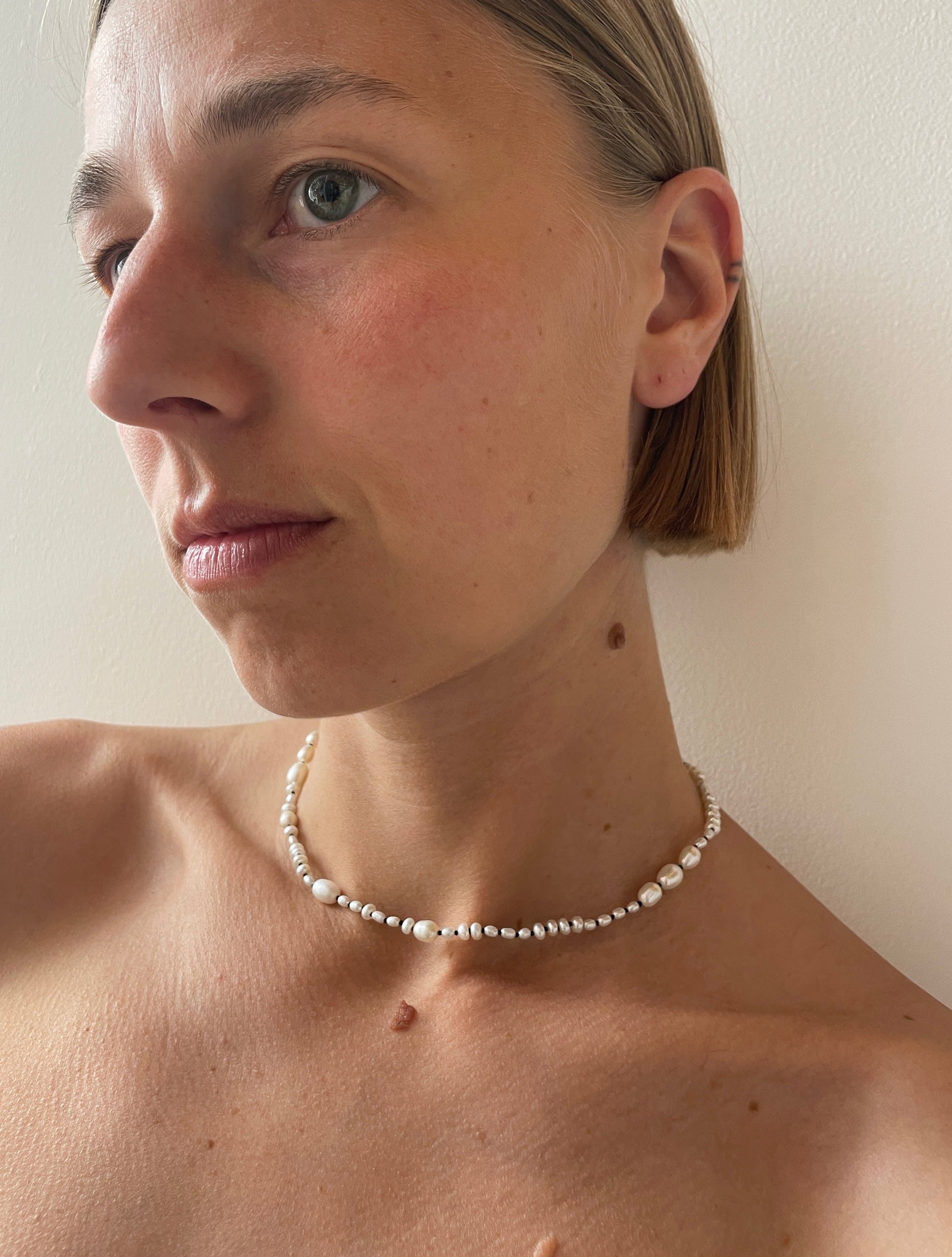 White Pearl Mermaid Necklace, 15", Pearl SOPHIE BUHAI