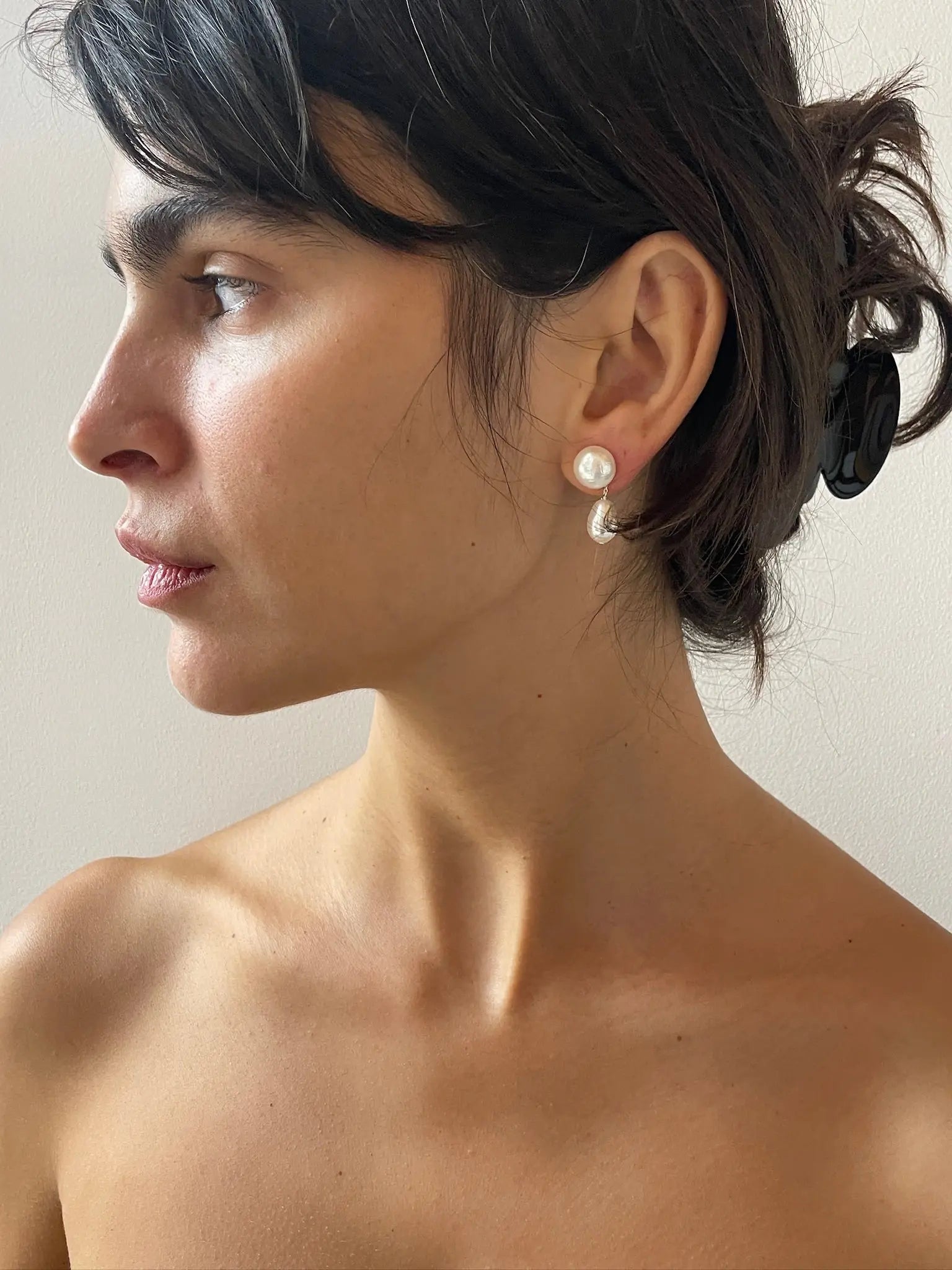 Small Eleanor Earrings, Pearl SOPHIE BUHAI