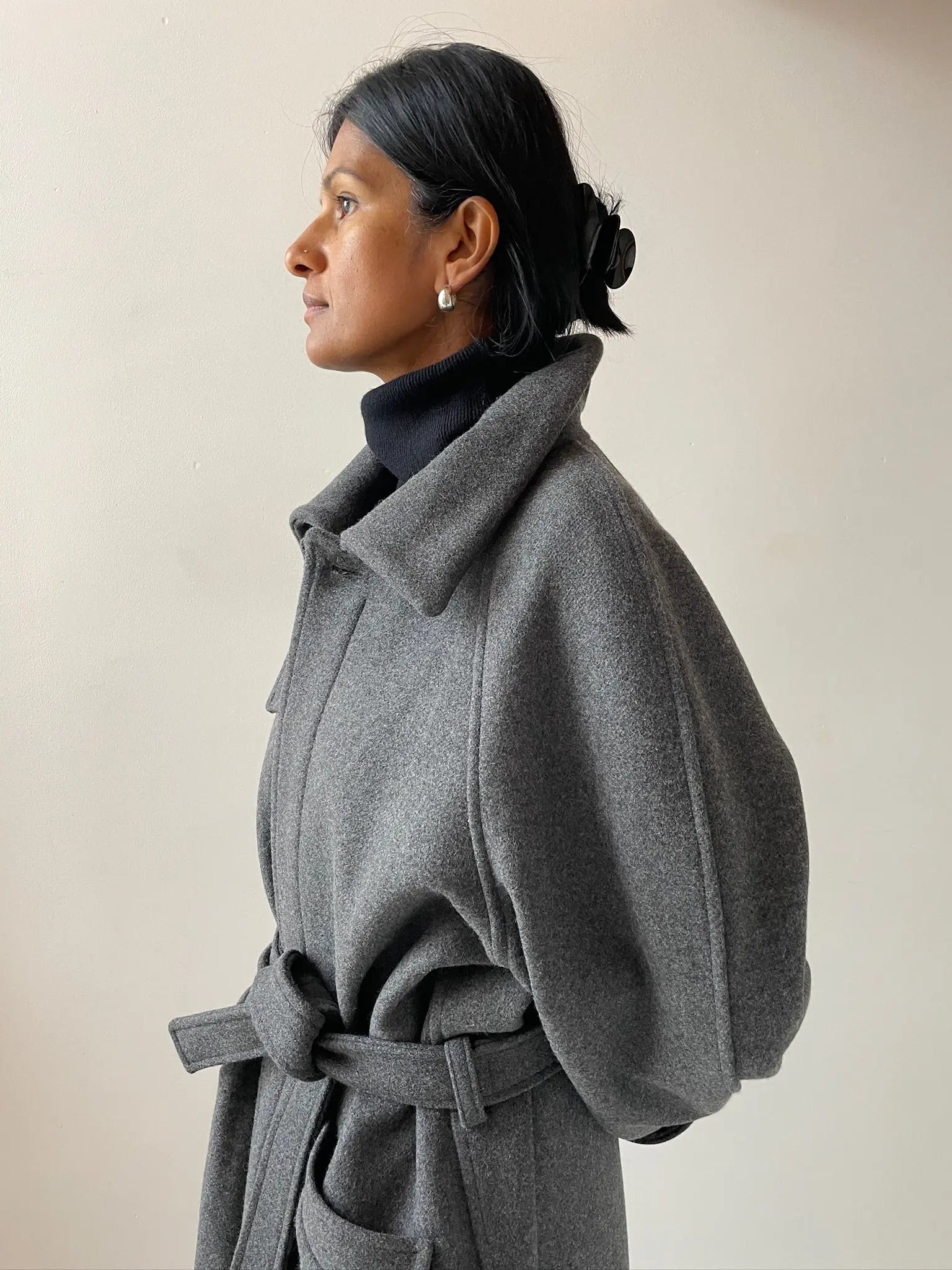 Oversized Coat, Dark Grey BAMBOU ROGER KWONG