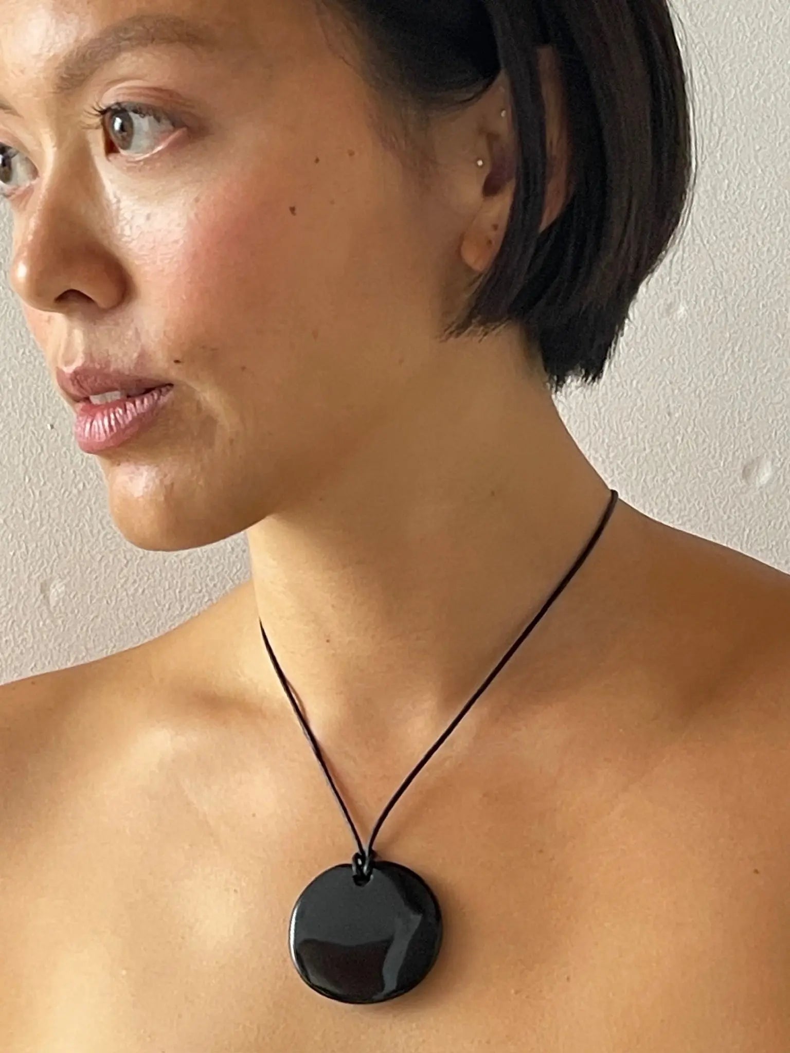 Medium Full Moon Pendant, Onyx SOPHIE BUHAI