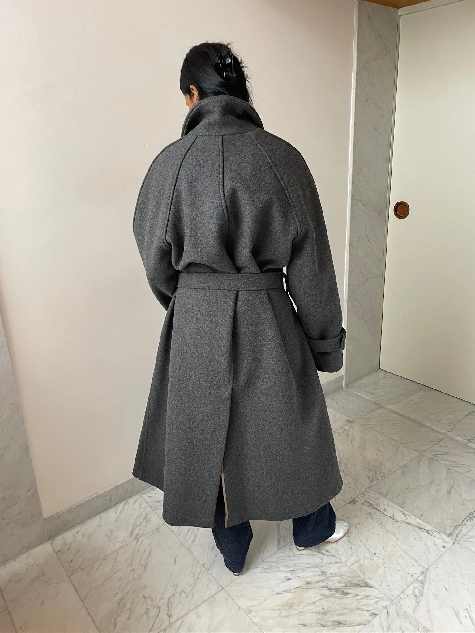 Oversized Coat, Dark Grey BAMBOU ROGER KWONG