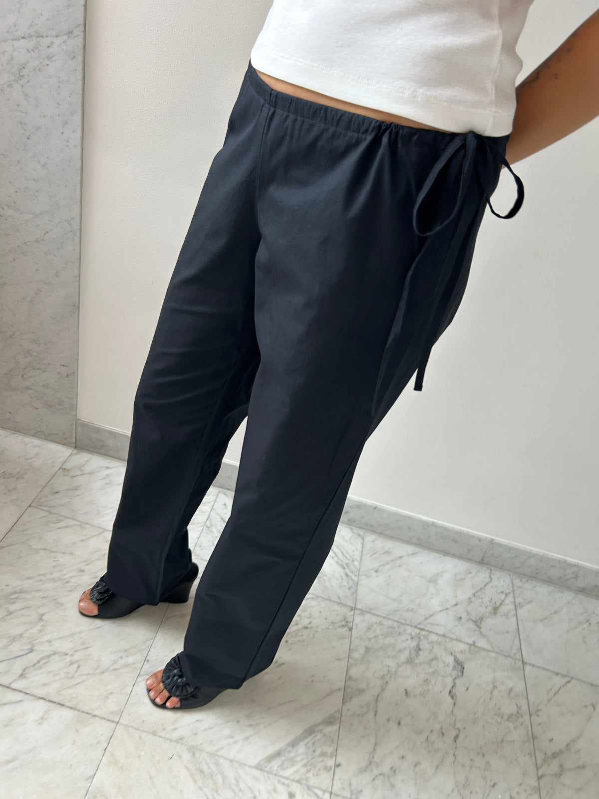 Brooke Callahan Tie Pants, Black