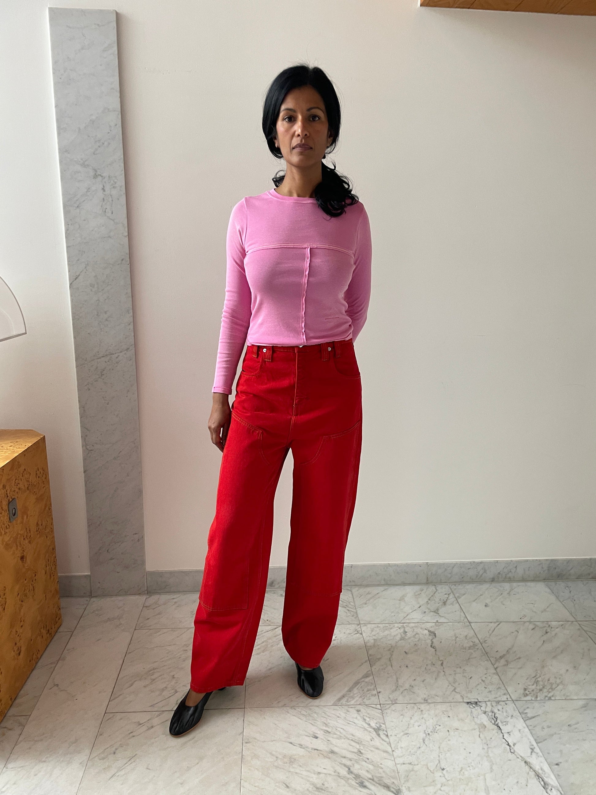 Lapped Baby Crewneck, Bubblegum ECKHAUS LATTA