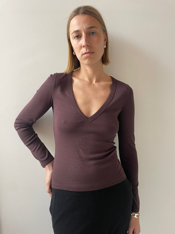 Dewi Longsleeve, Choco Plum FLORE FLORE