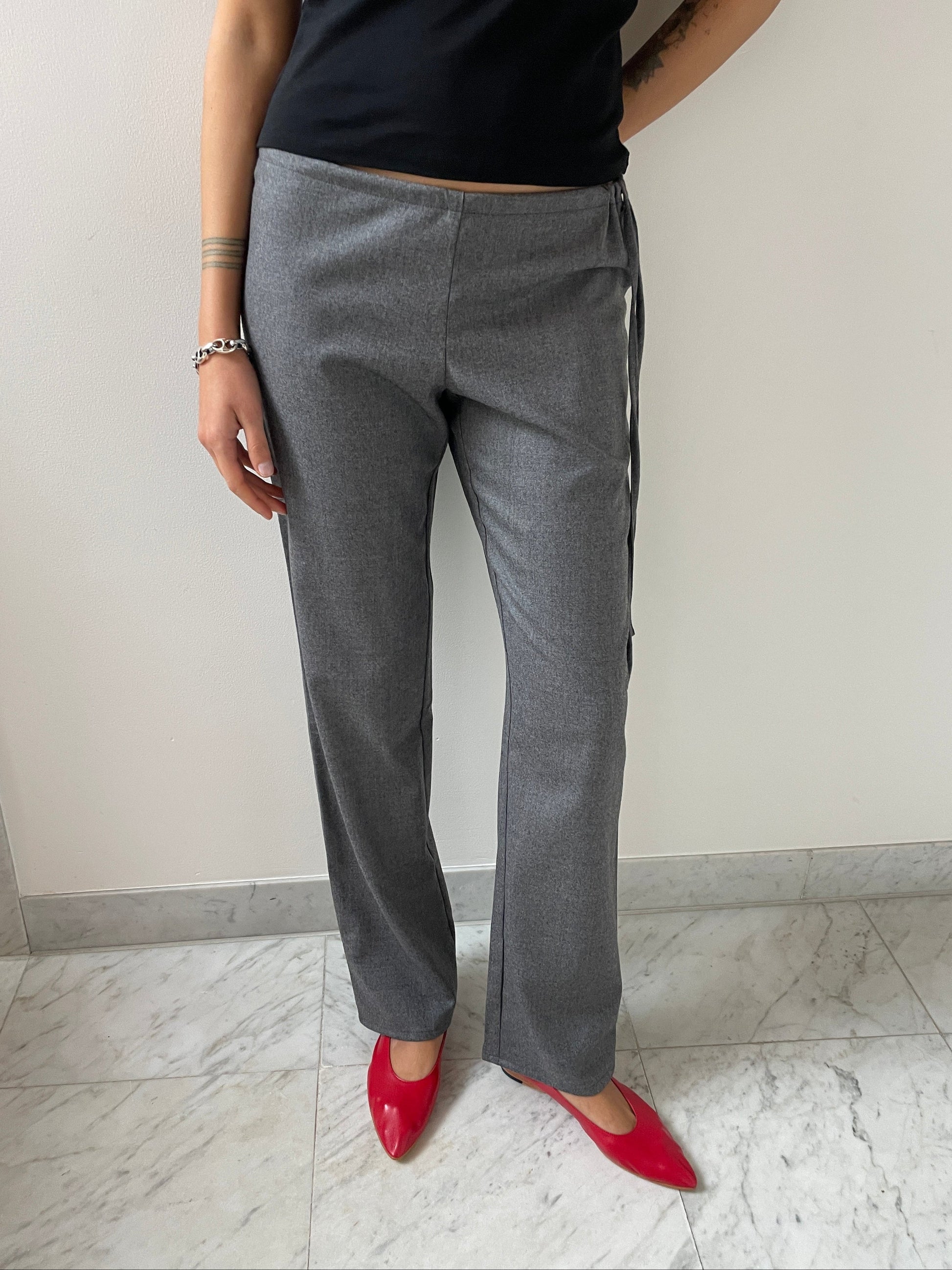 Wool Tie Pants, Grey Brooke Callahan