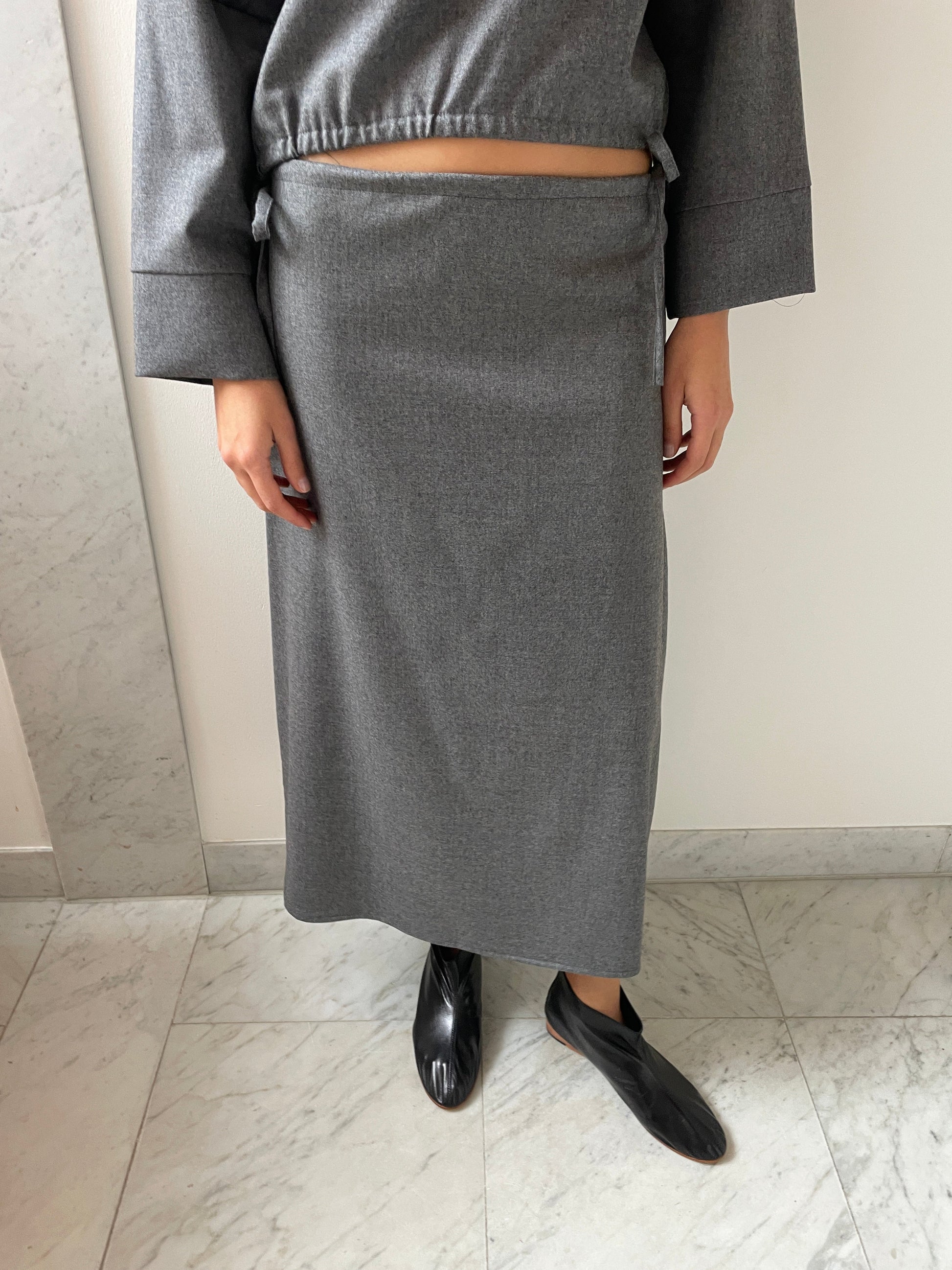 Wool Skirt, Grey Brooke Callahan