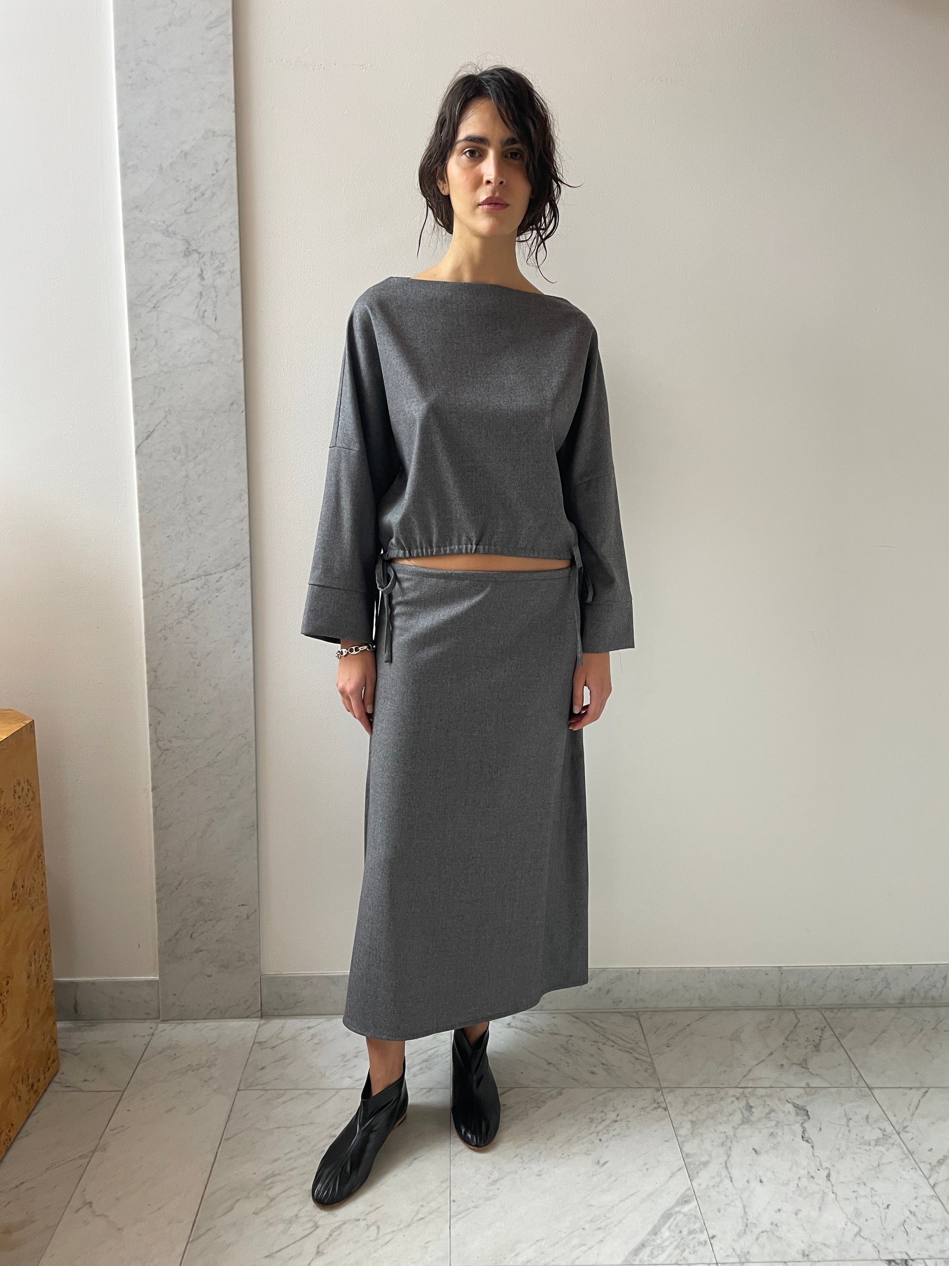 Wool Cuff Top, Grey Brooke Callahan