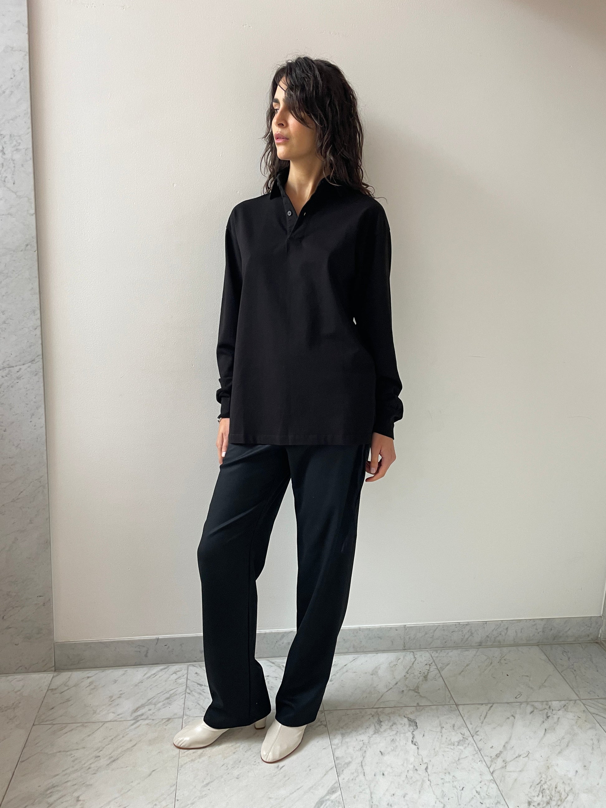 Lauren Collared Shirt, Black GIL RODRIGUEZ