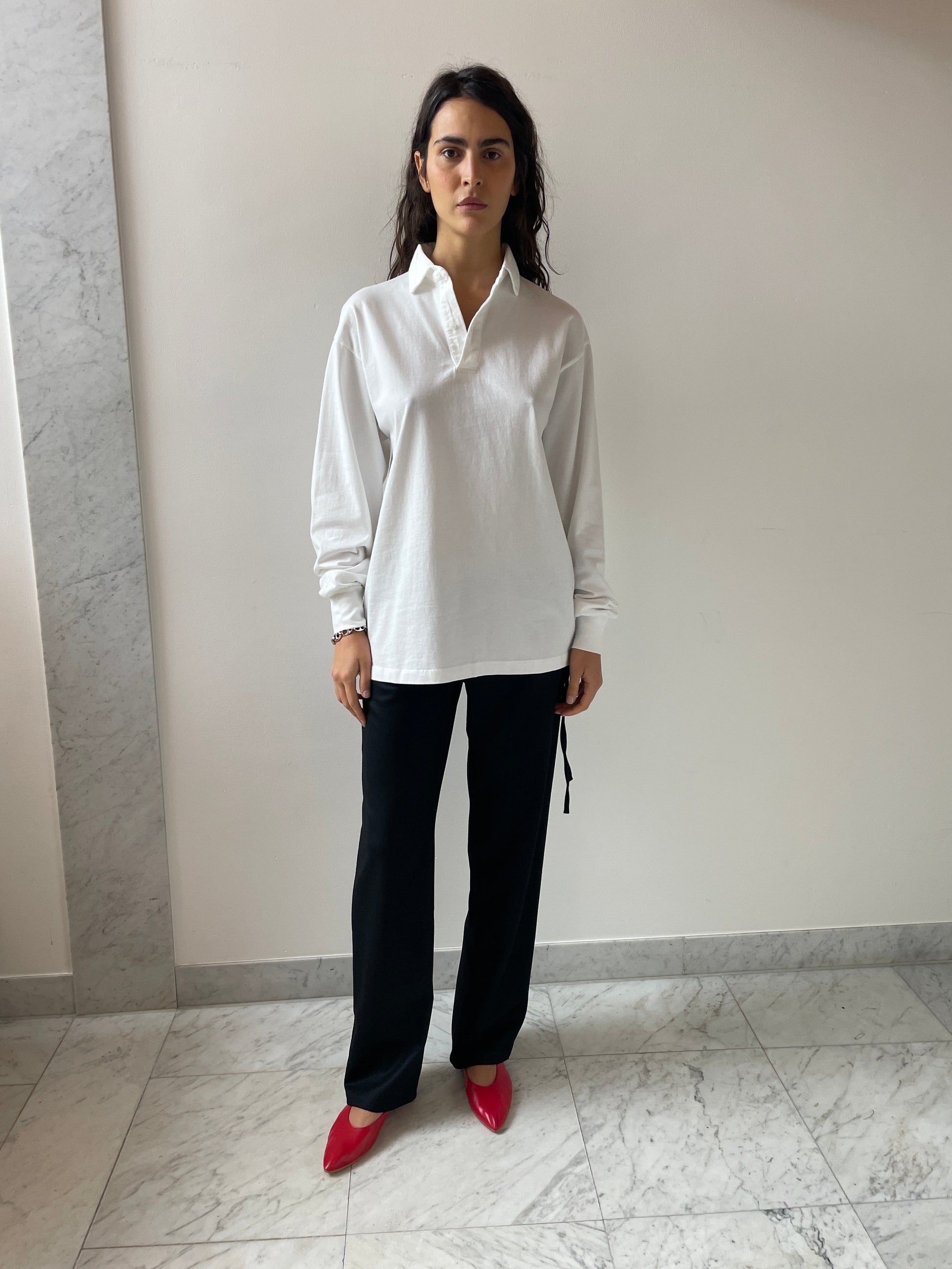 Lauren Collared Shirt, White GIL RODRIGUEZ