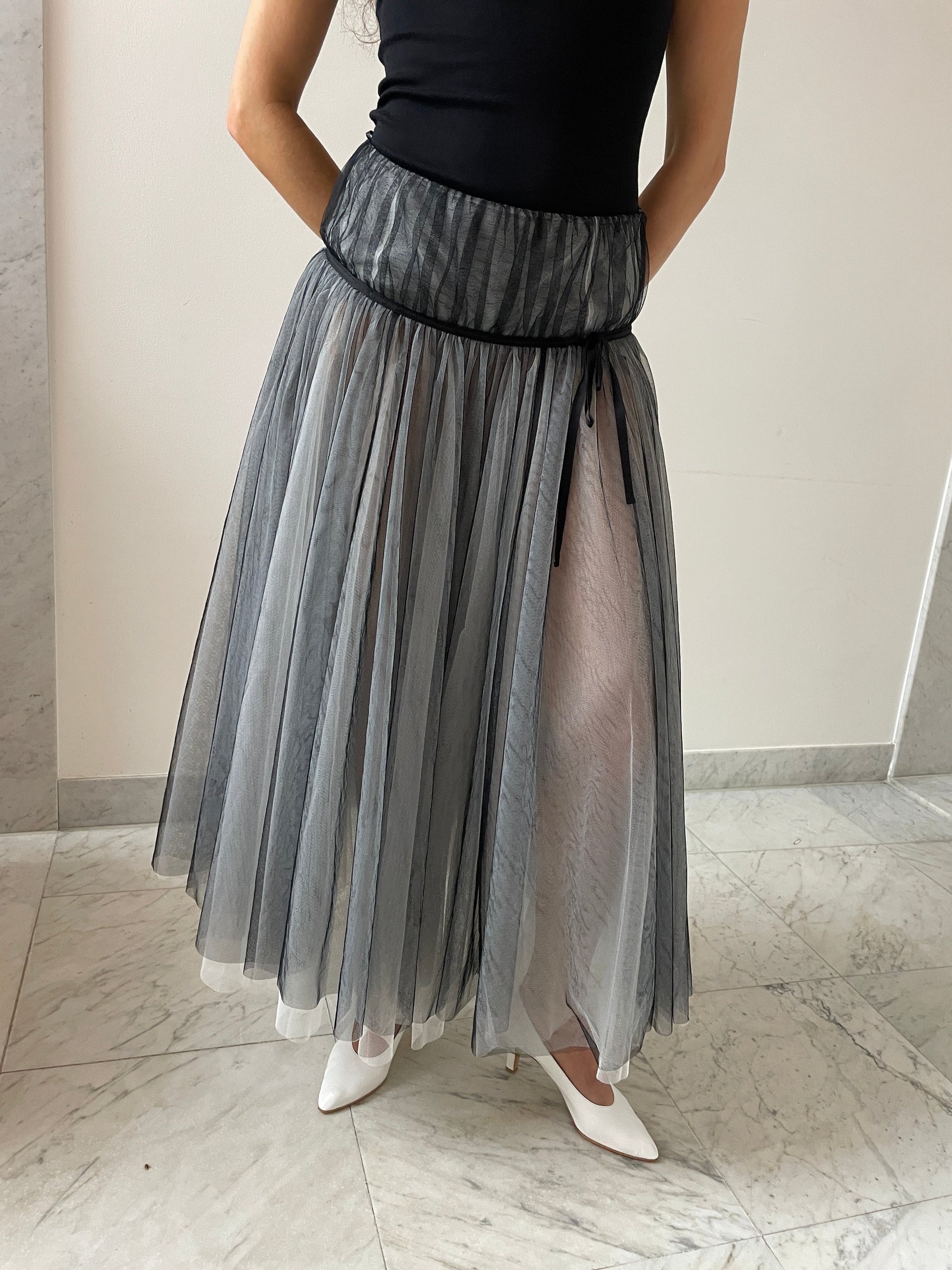Downtown Tulle Skirt, Black & White Renaissance Renaissance