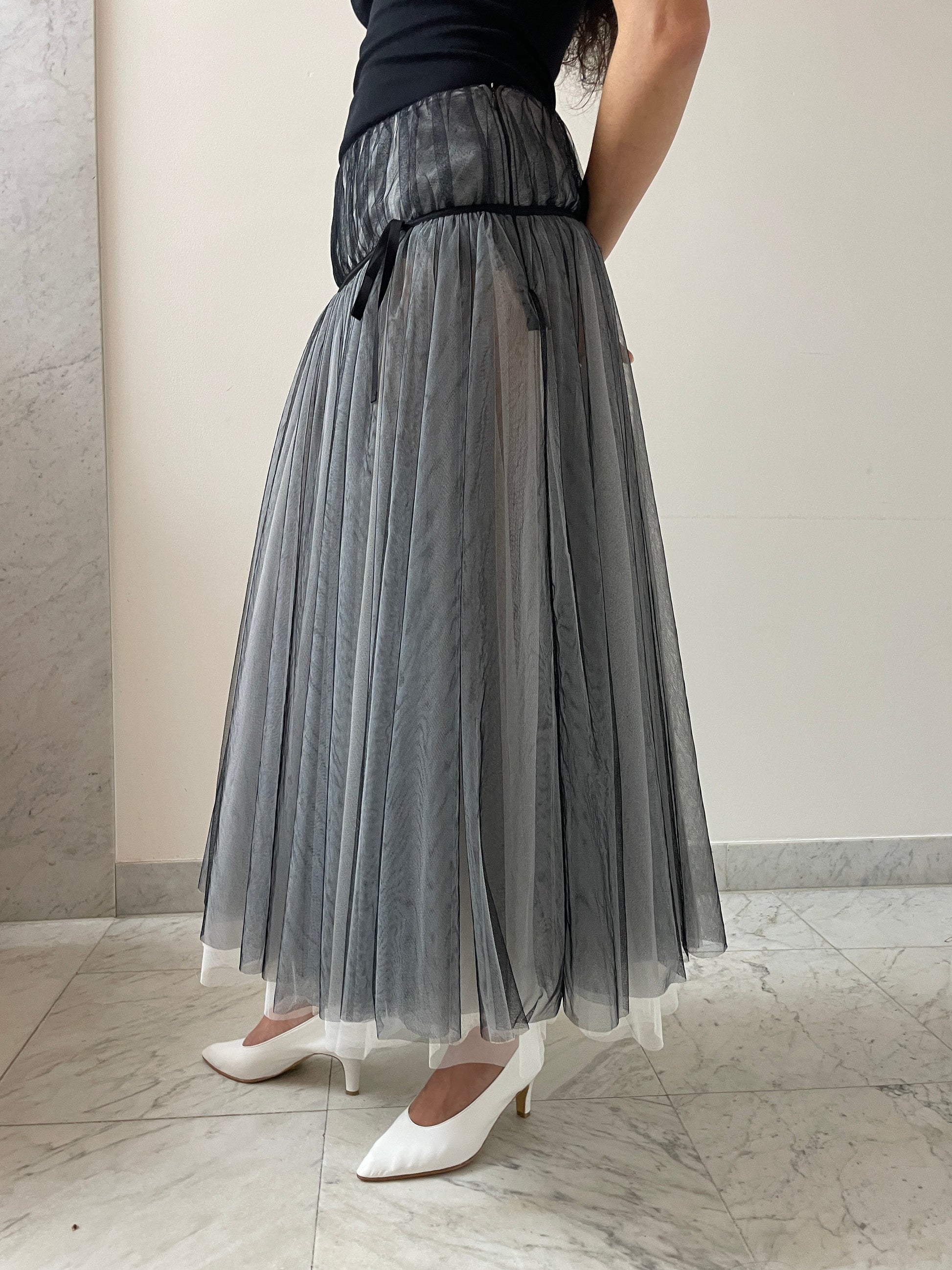 Downtown Tulle Skirt, Black & White Renaissance Renaissance