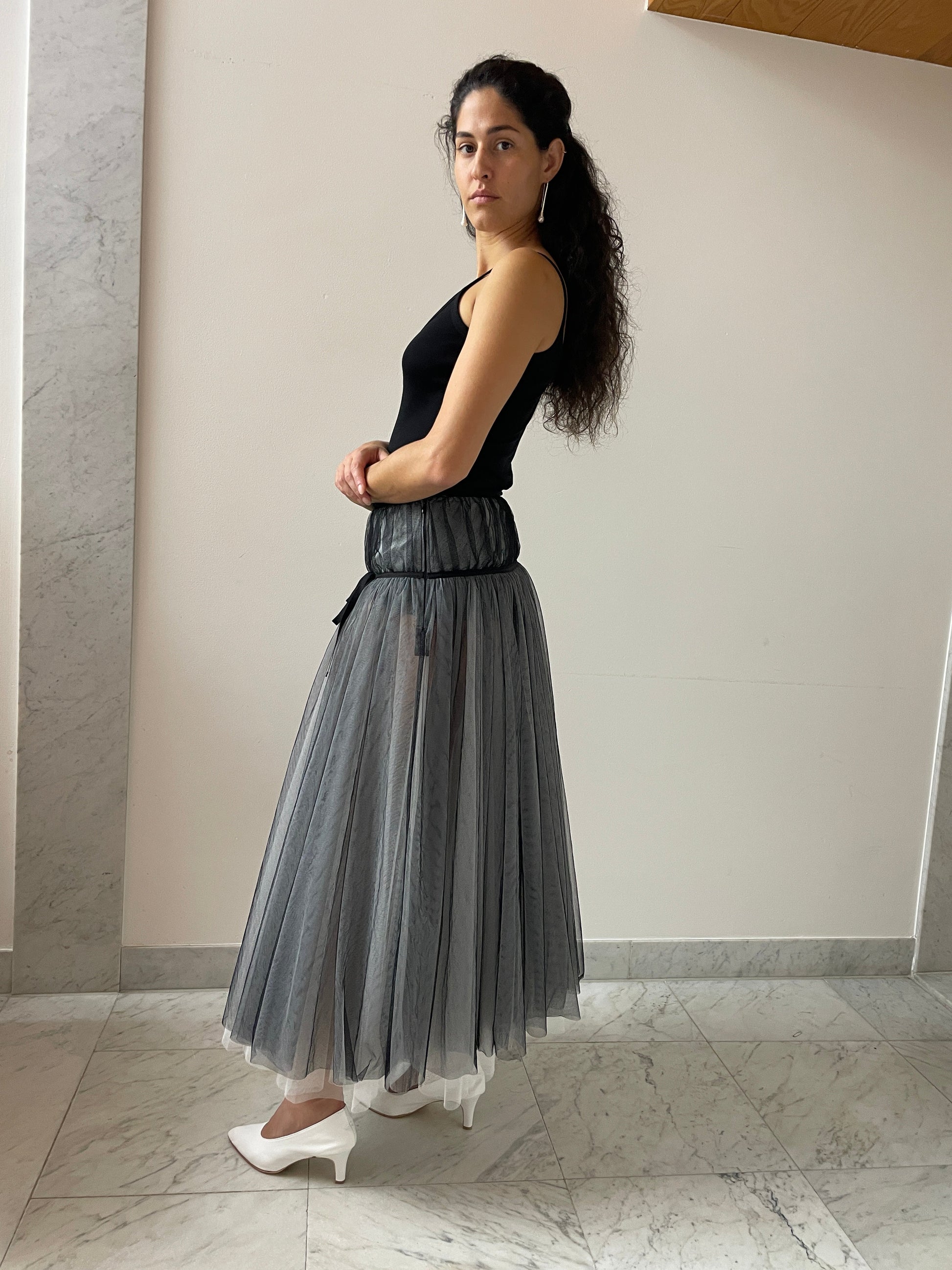 Downtown Tulle Skirt, Black & White Renaissance Renaissance