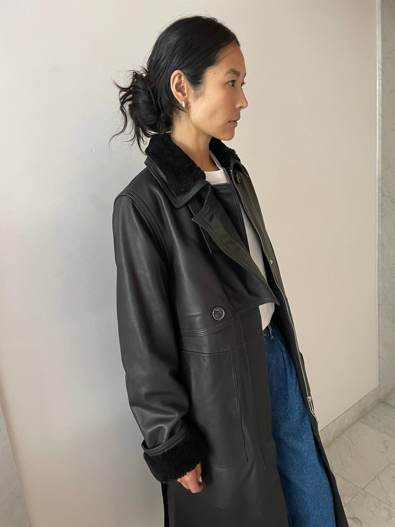 Sarit Coat, Black SAKS POTTS