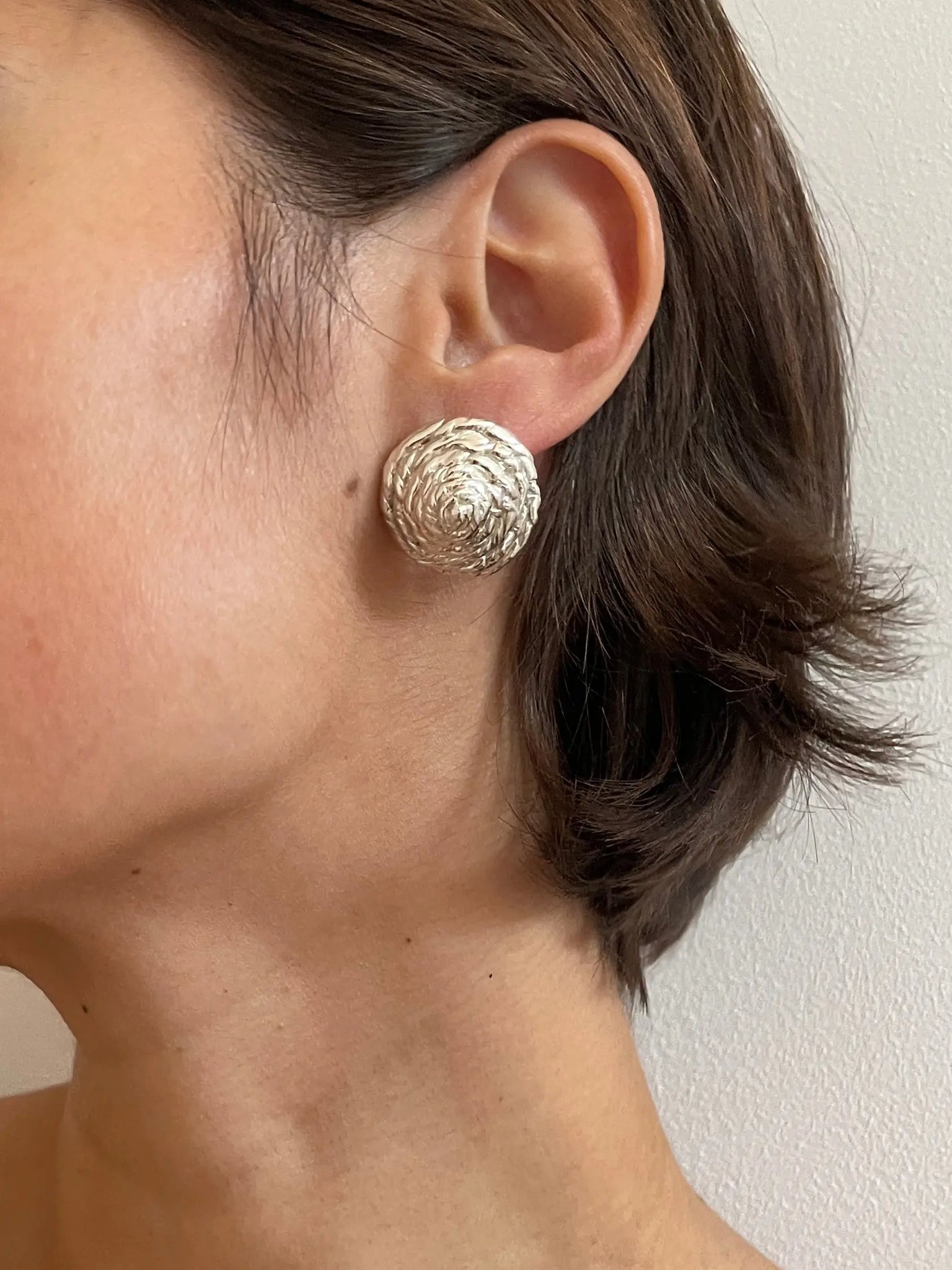 Frida Earrings, Silver Corali