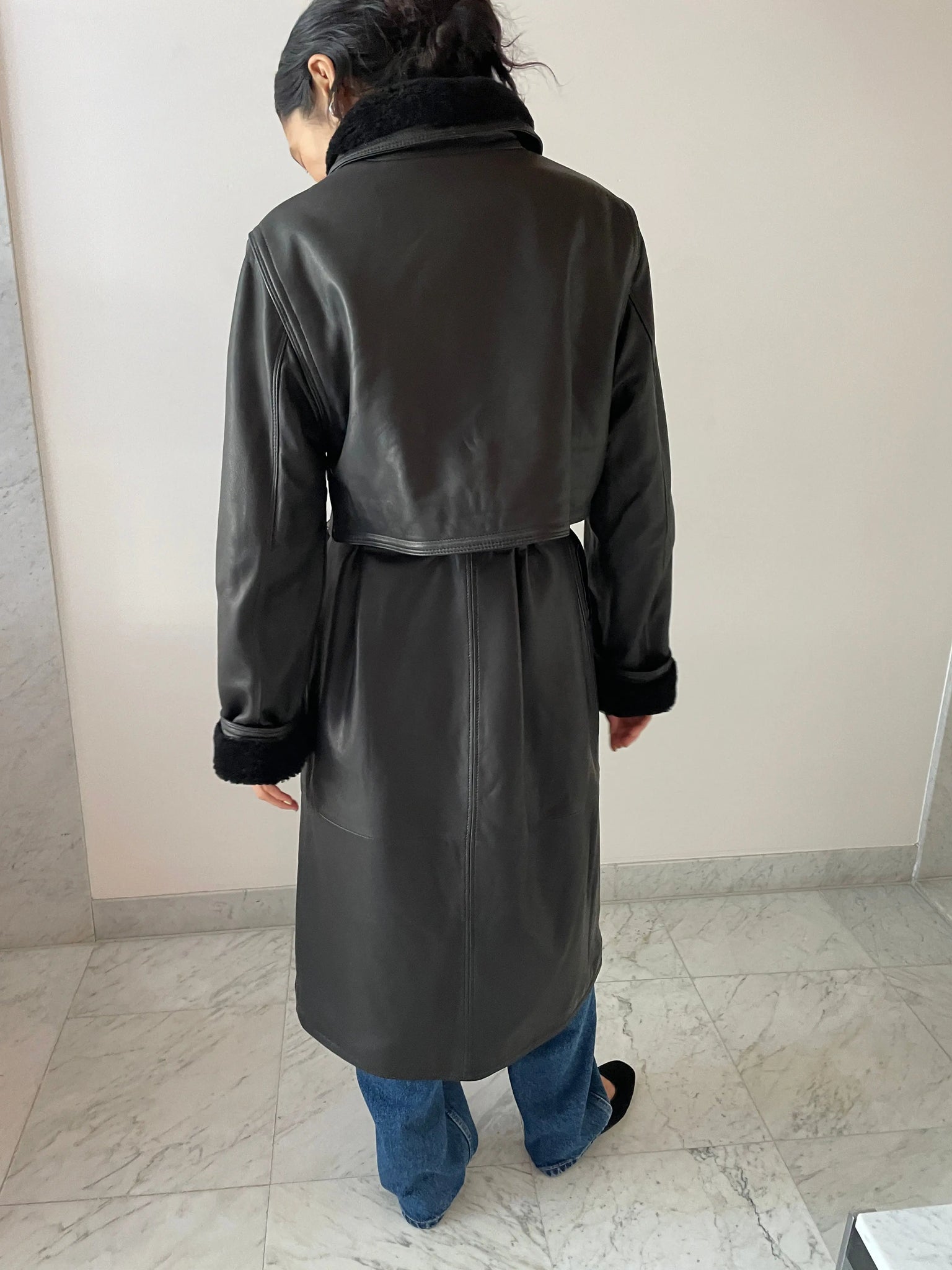 Sarit Coat, Black SAKS POTTS