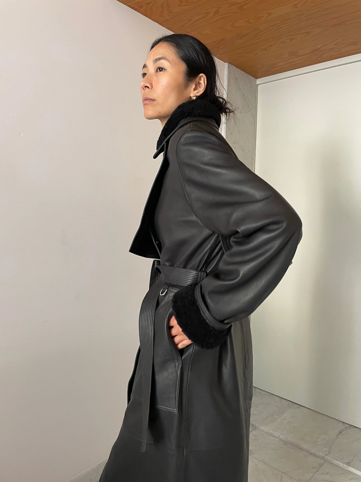 Sarit Coat, Black SAKS POTTS