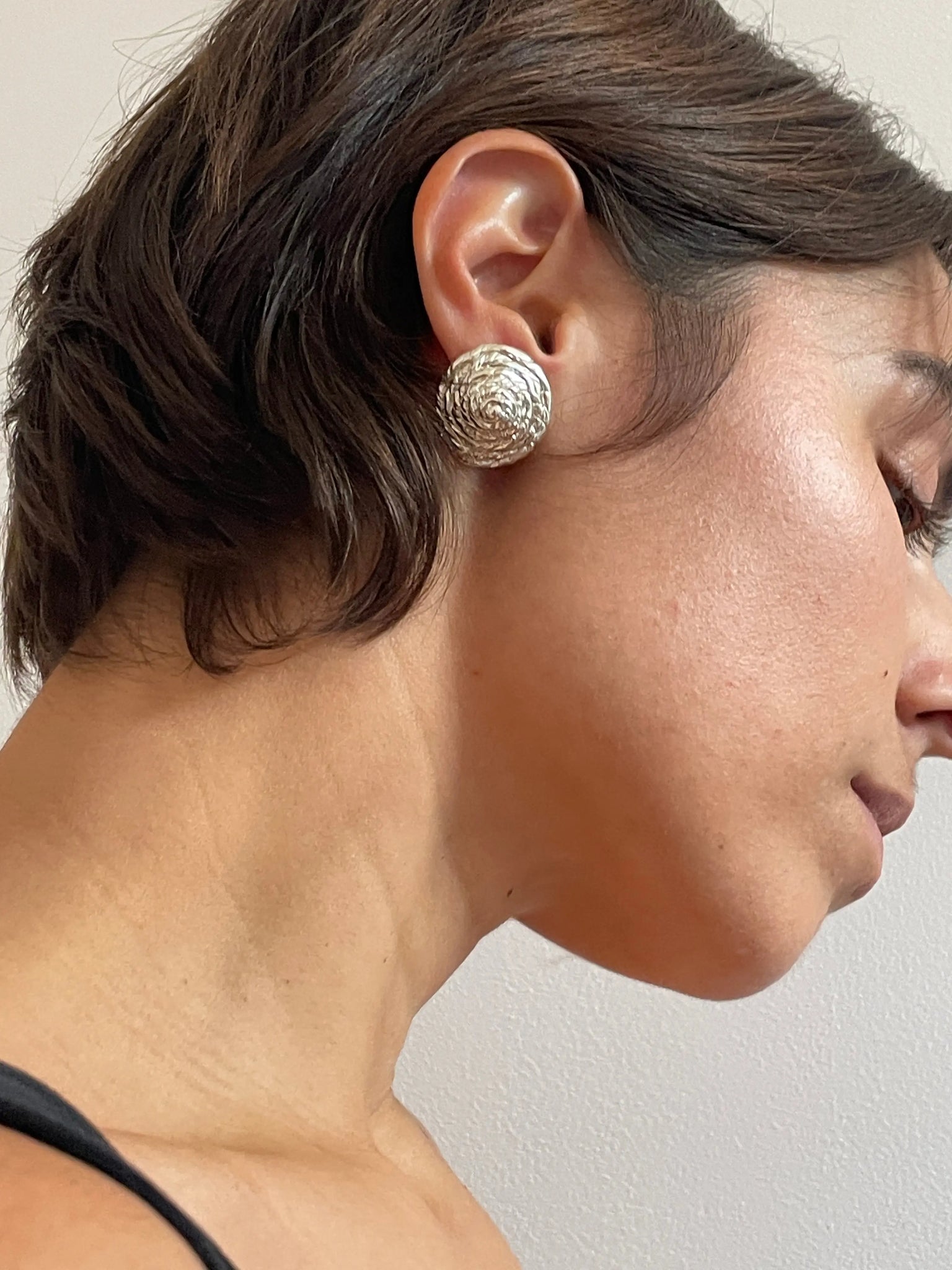 Frida Earrings, Silver Corali