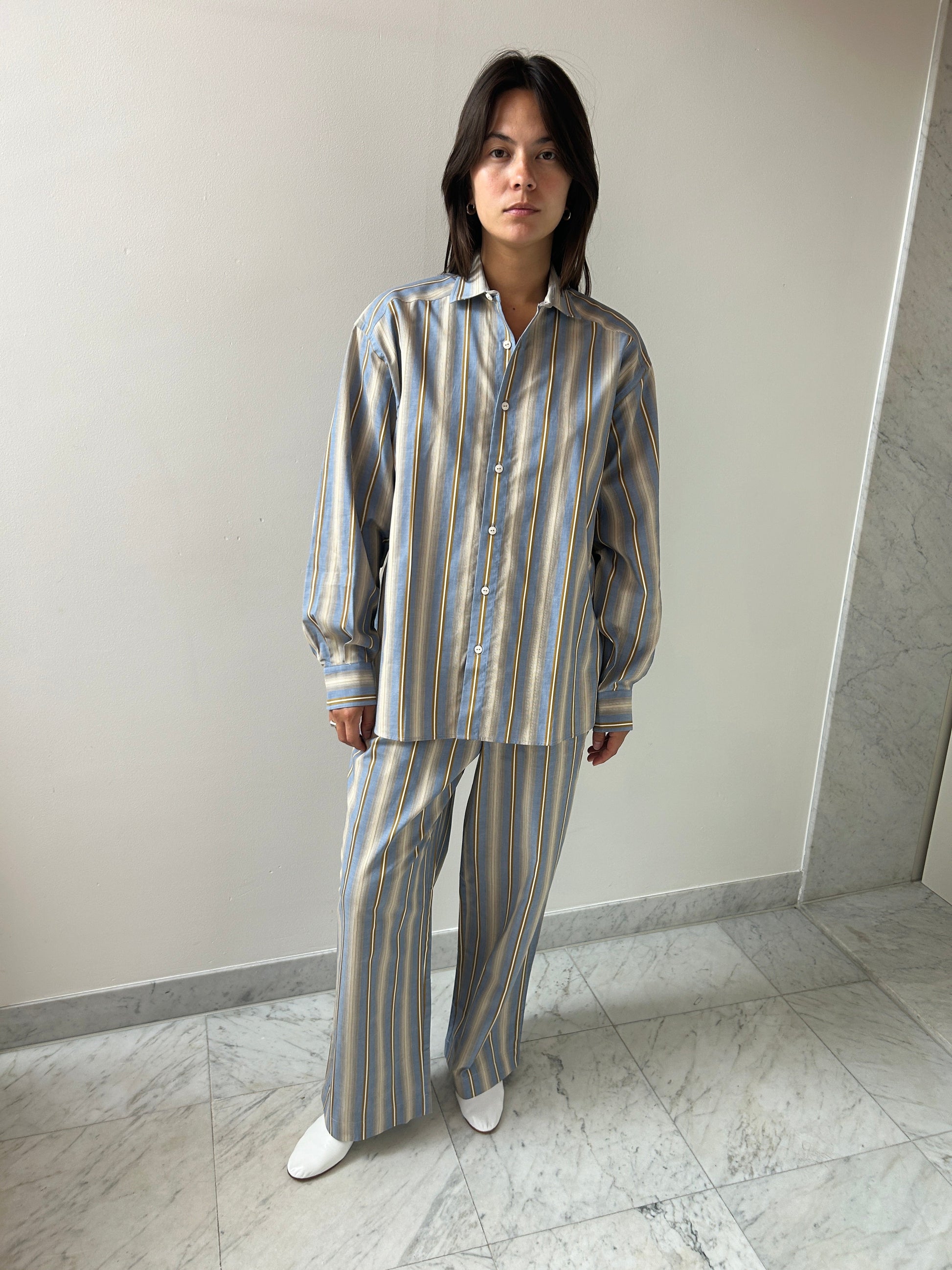 Claude Pants, Grid Stripe BASERANGE