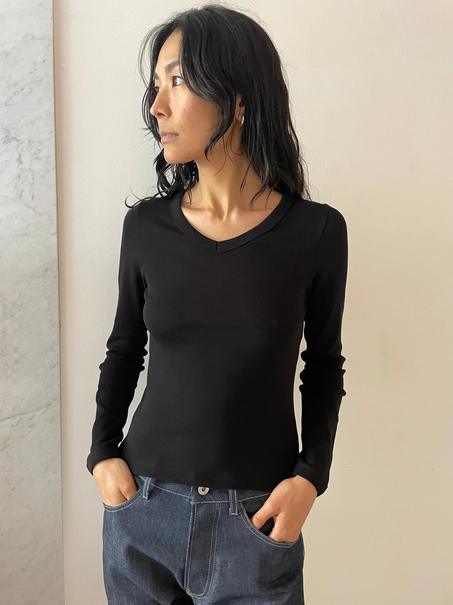 Jill Long Sleeve, Black FLORE FLORE