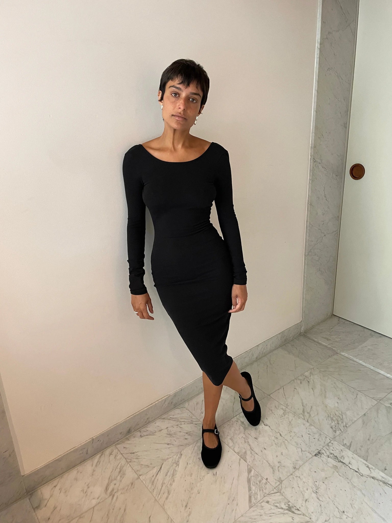 Yara Midi Dress, Black FLORE FLORE