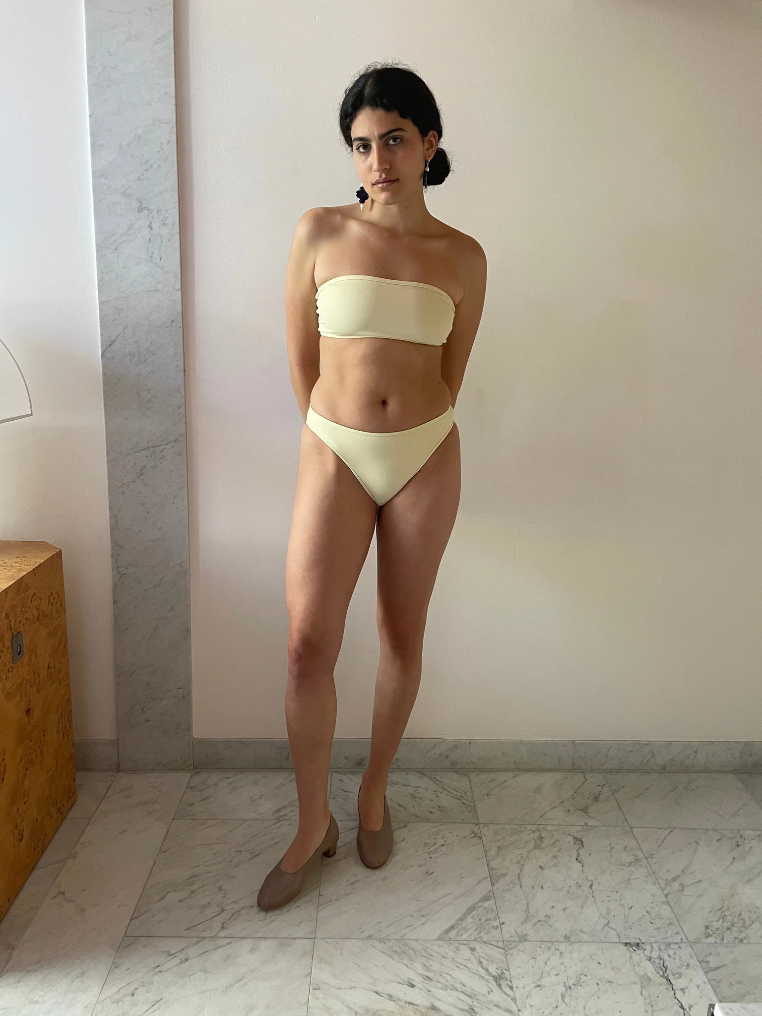 Pecorino Top, Cream NU SWIM