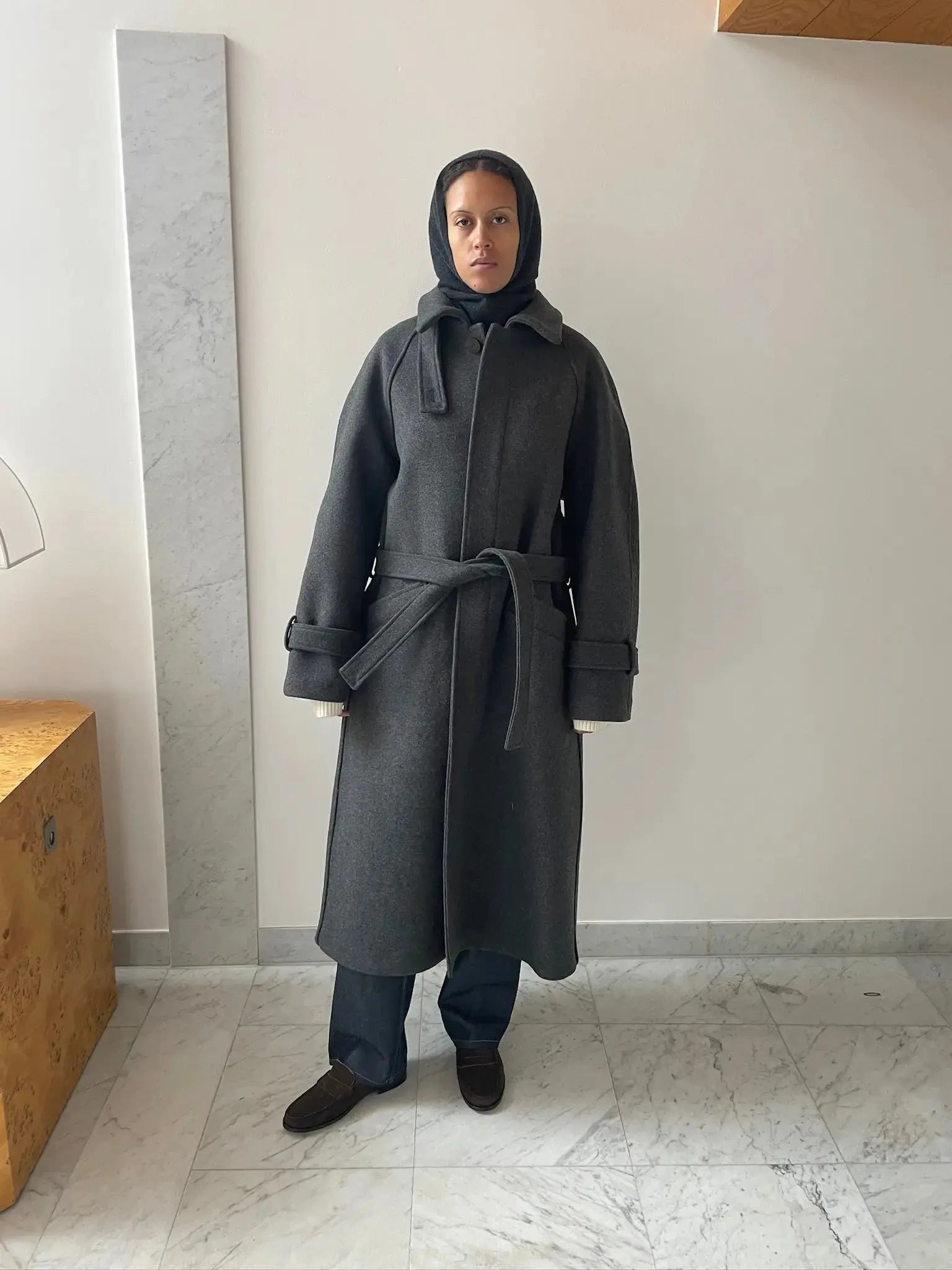 Oversized Coat, Dark Grey BAMBOU ROGER KWONG