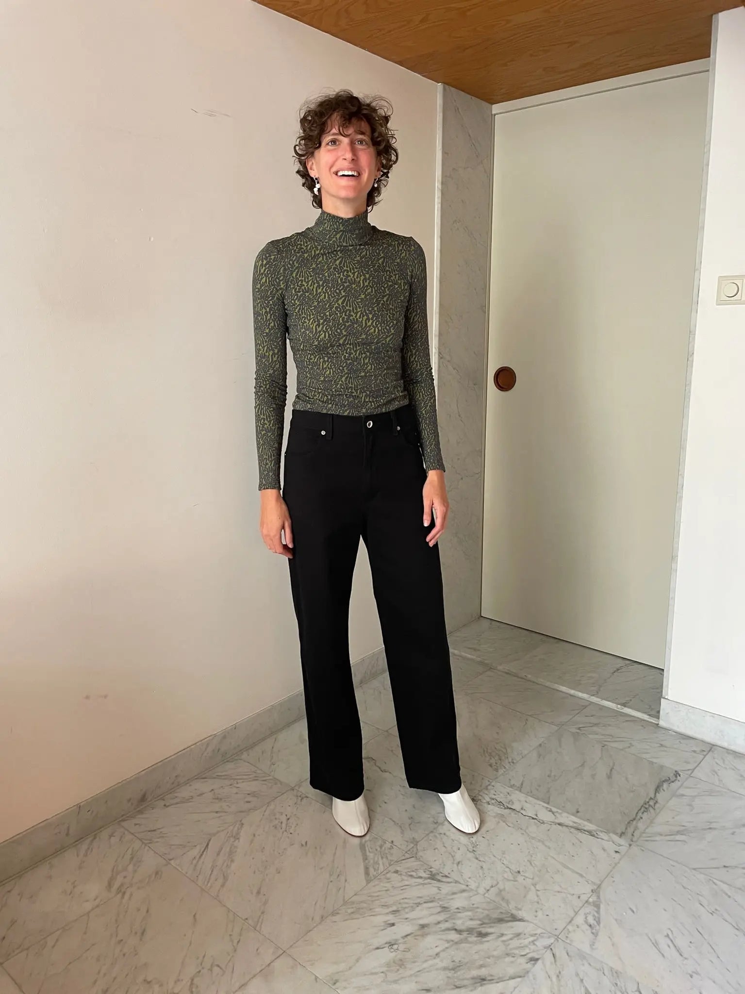 Wide Leg Jean, Almost Black ECKHAUS LATTA