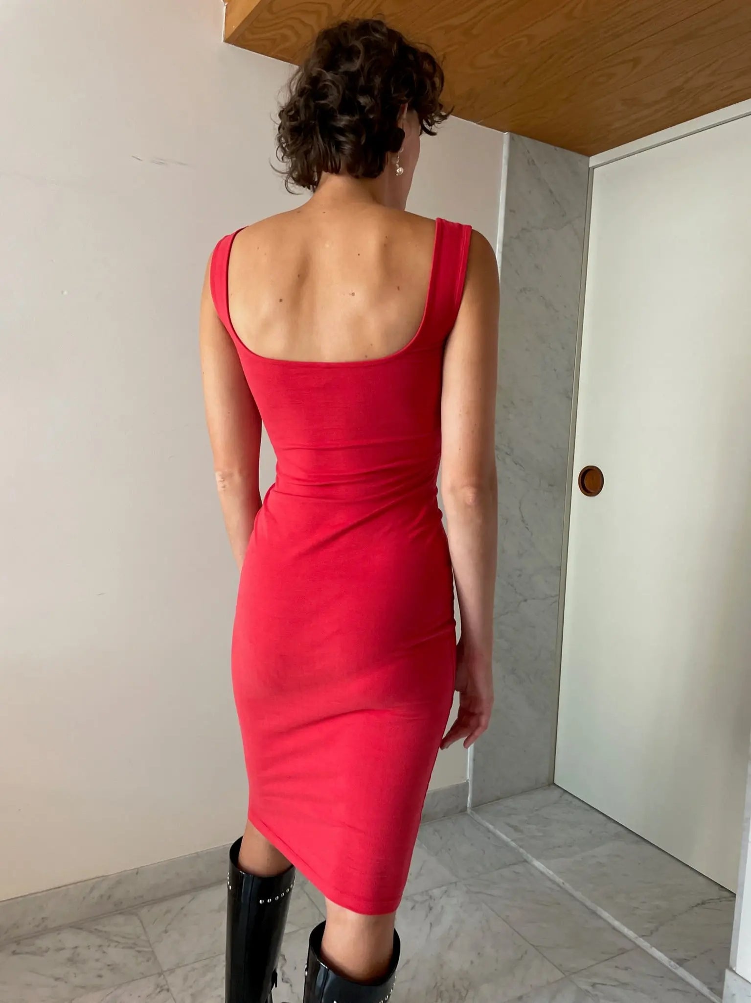 Nur Midi Dress, Poppy FLORE FLORE