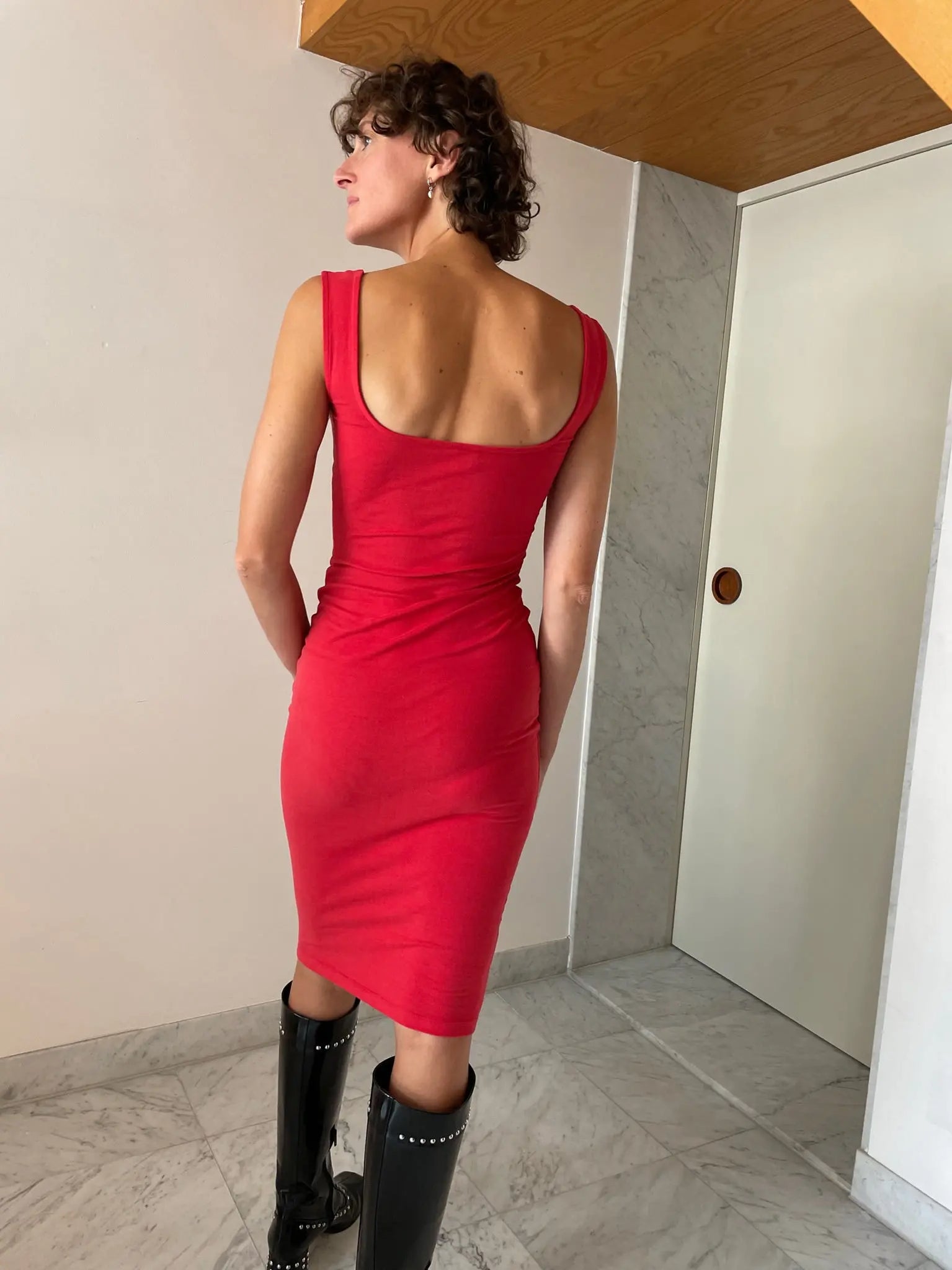 Nur Midi Dress, Poppy FLORE FLORE