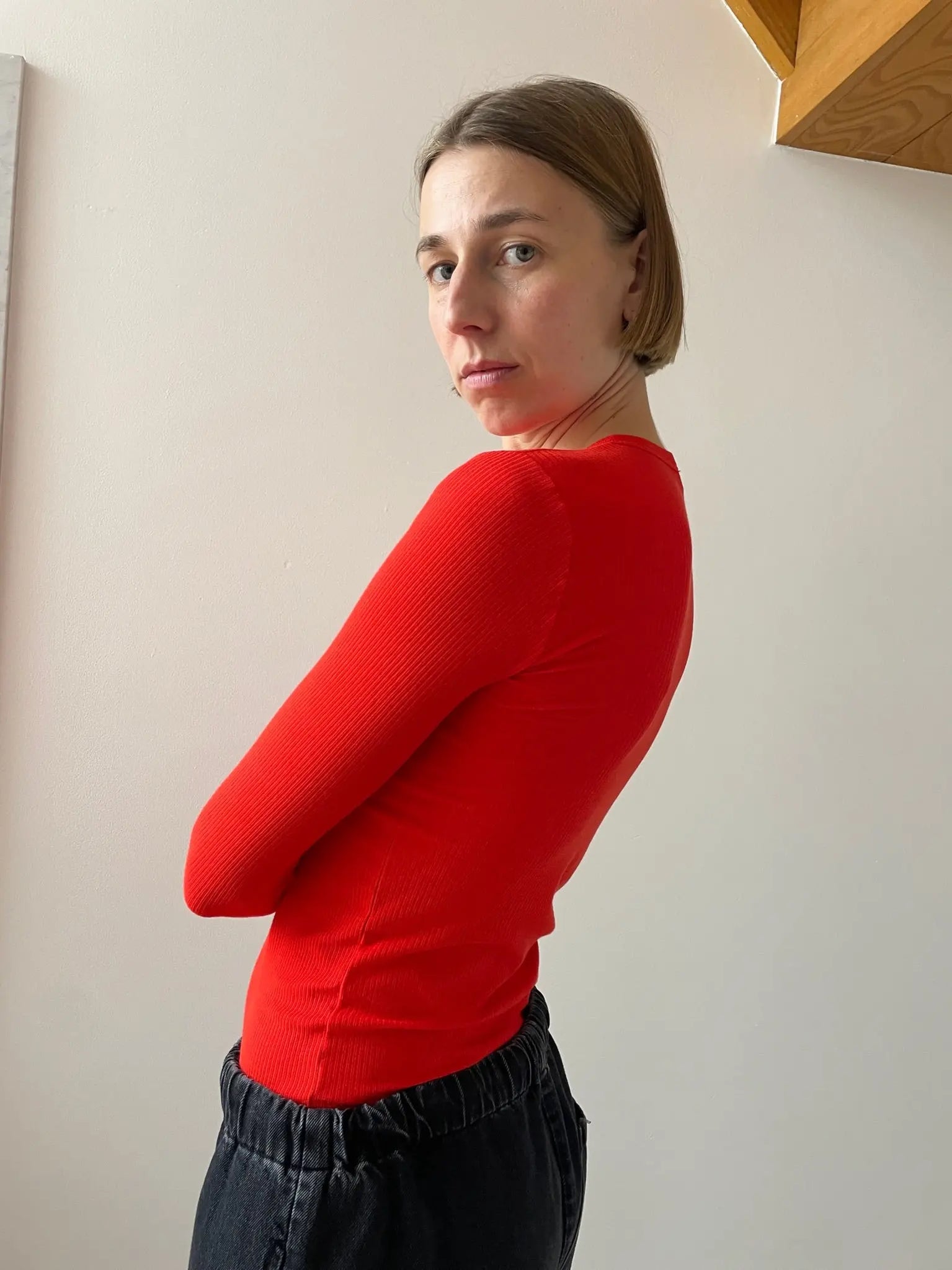 Heart Long Sleeve Tee, My Red BASERANGE