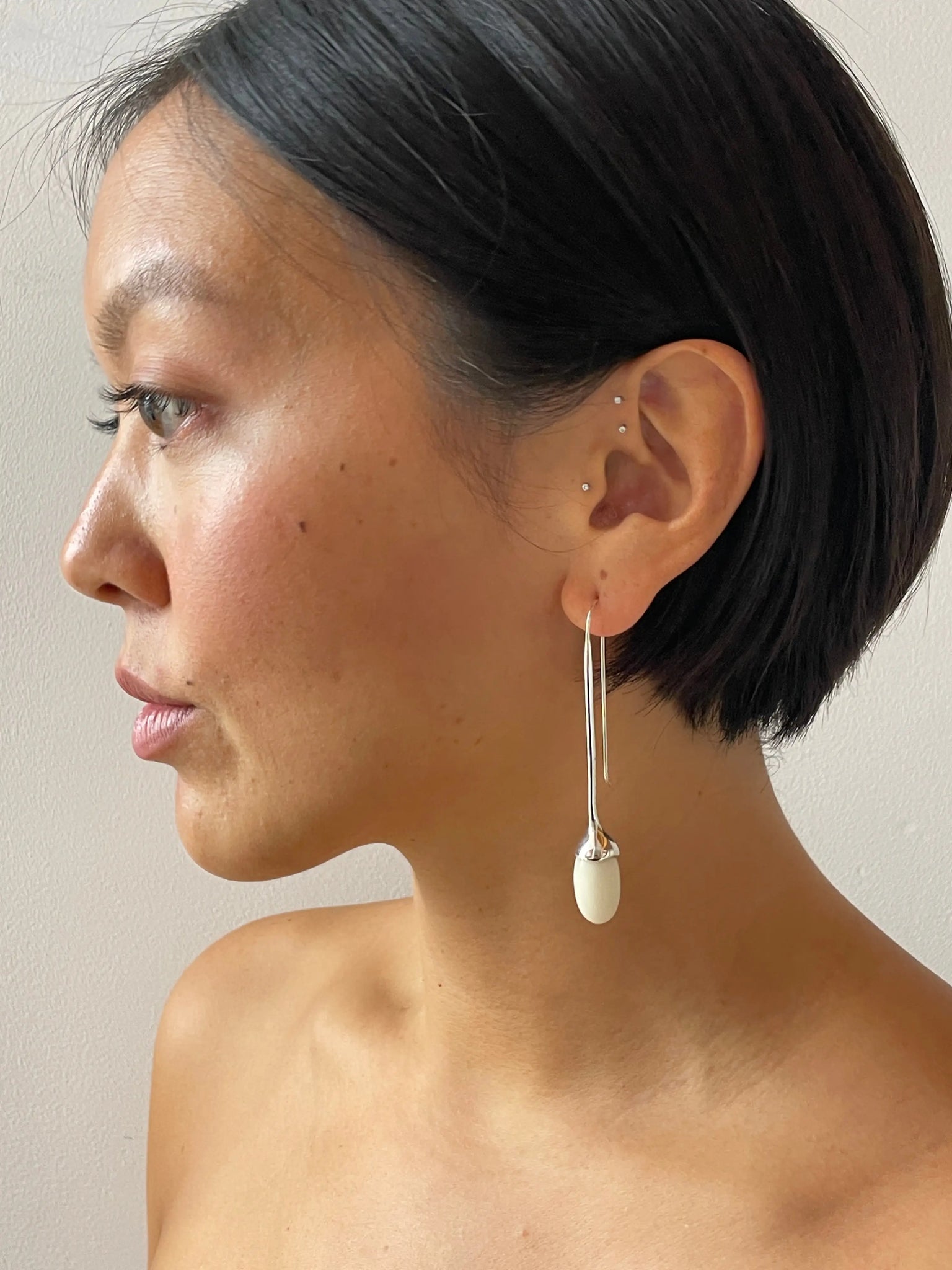 Long Dripping Stone Earrings, Vegetable Ivory SOPHIE BUHAI