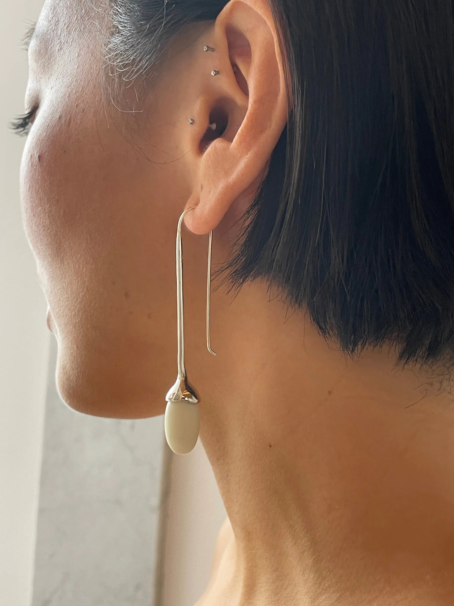 Long Dripping Stone Earrings, Vegetable Ivory SOPHIE BUHAI