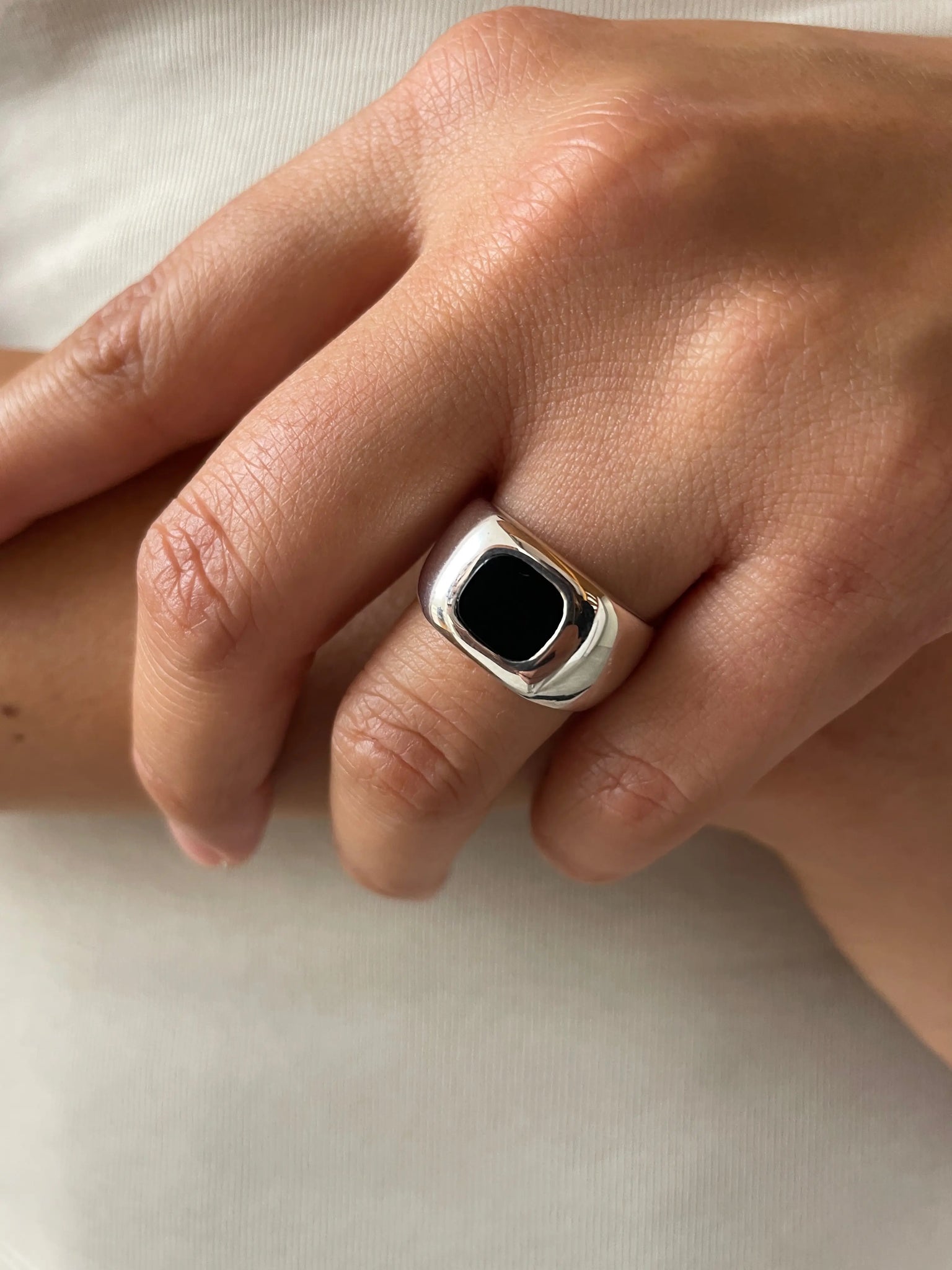 Godfather Ring, Silver & Onyx SOPHIE BUHAI