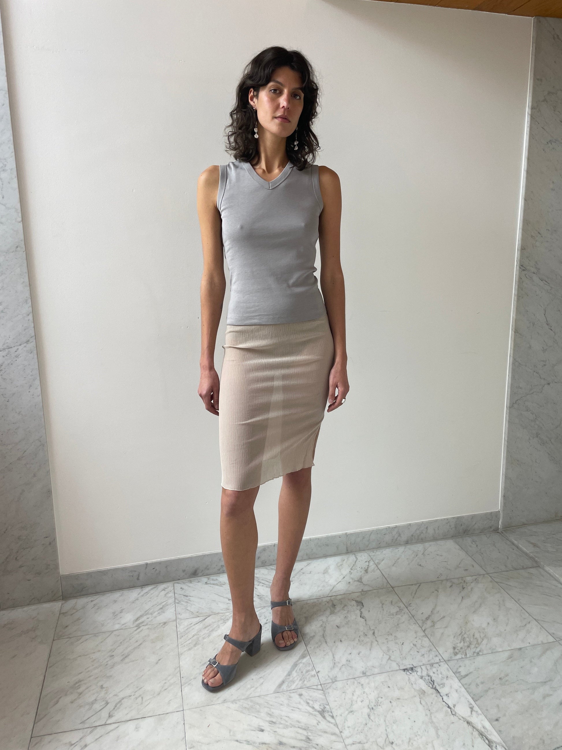 Sti Slip Skirt, Sylva Beige BASERANGE