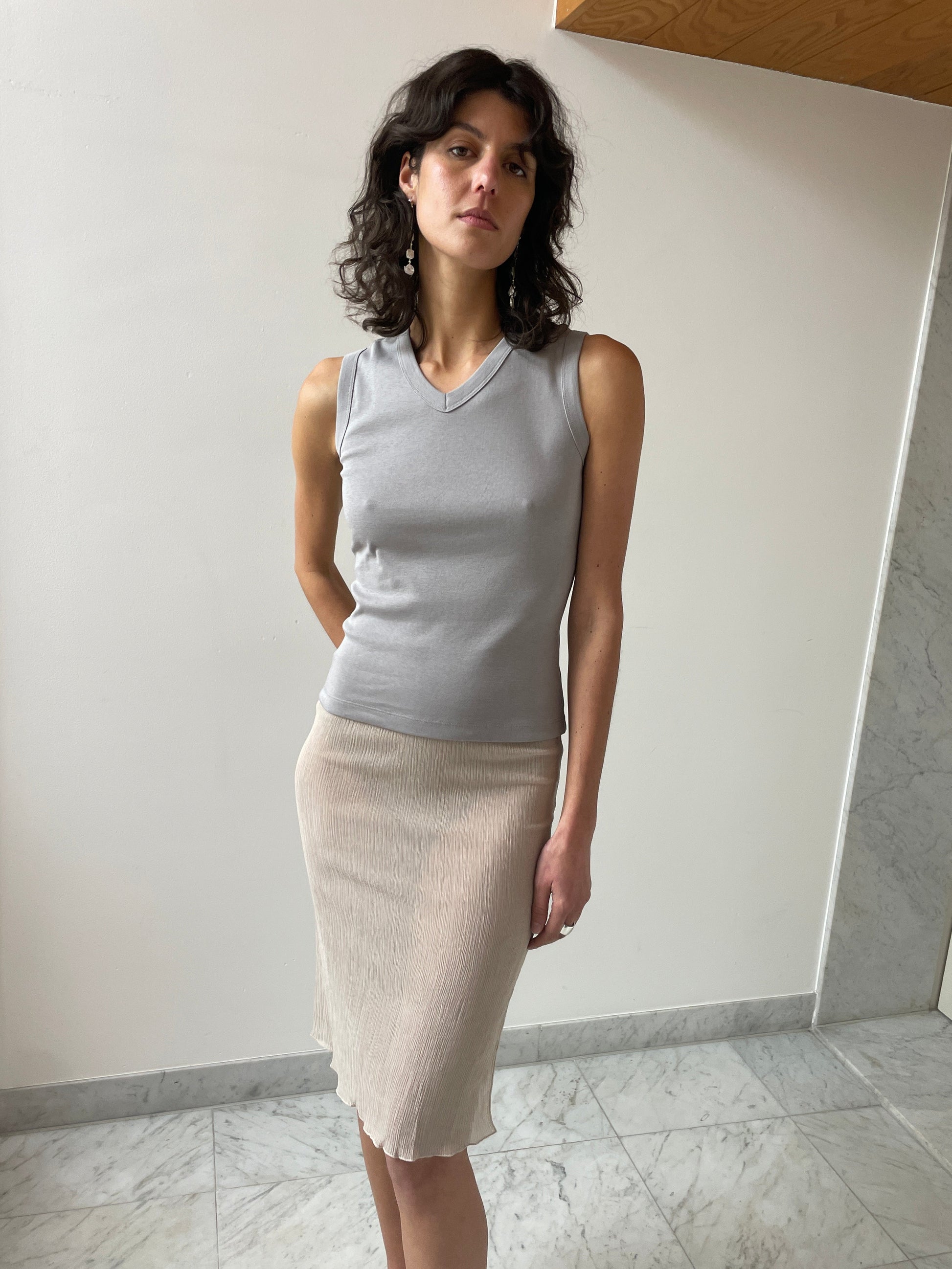 Sti Slip Skirt, Sylva Beige BASERANGE
