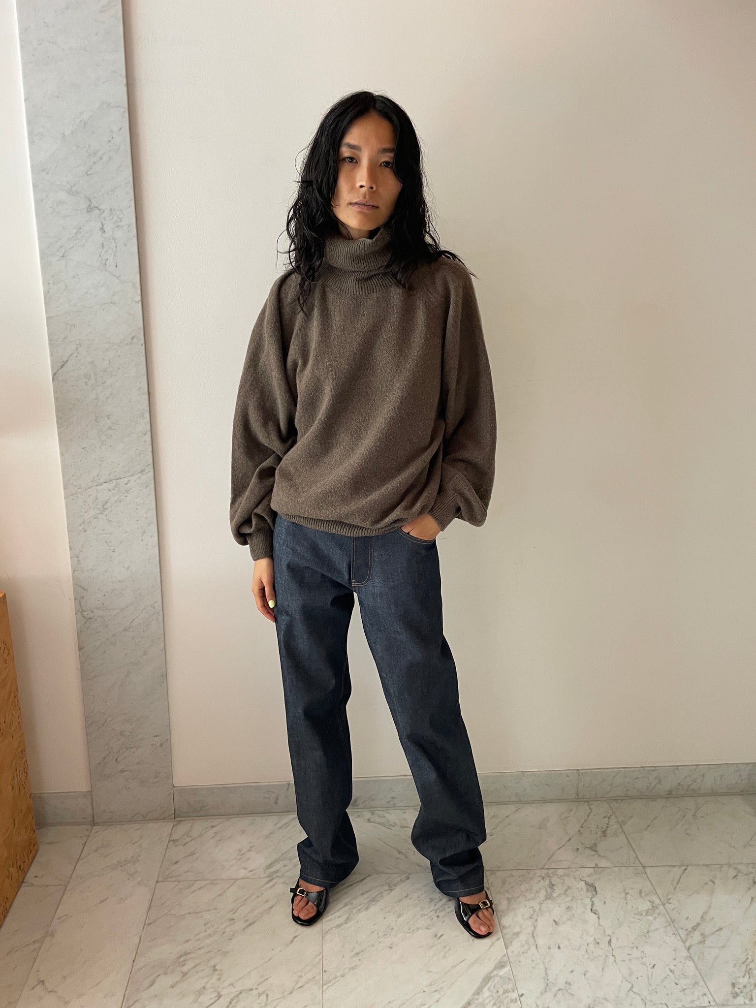 Soar Turtleneck, Teak Brown