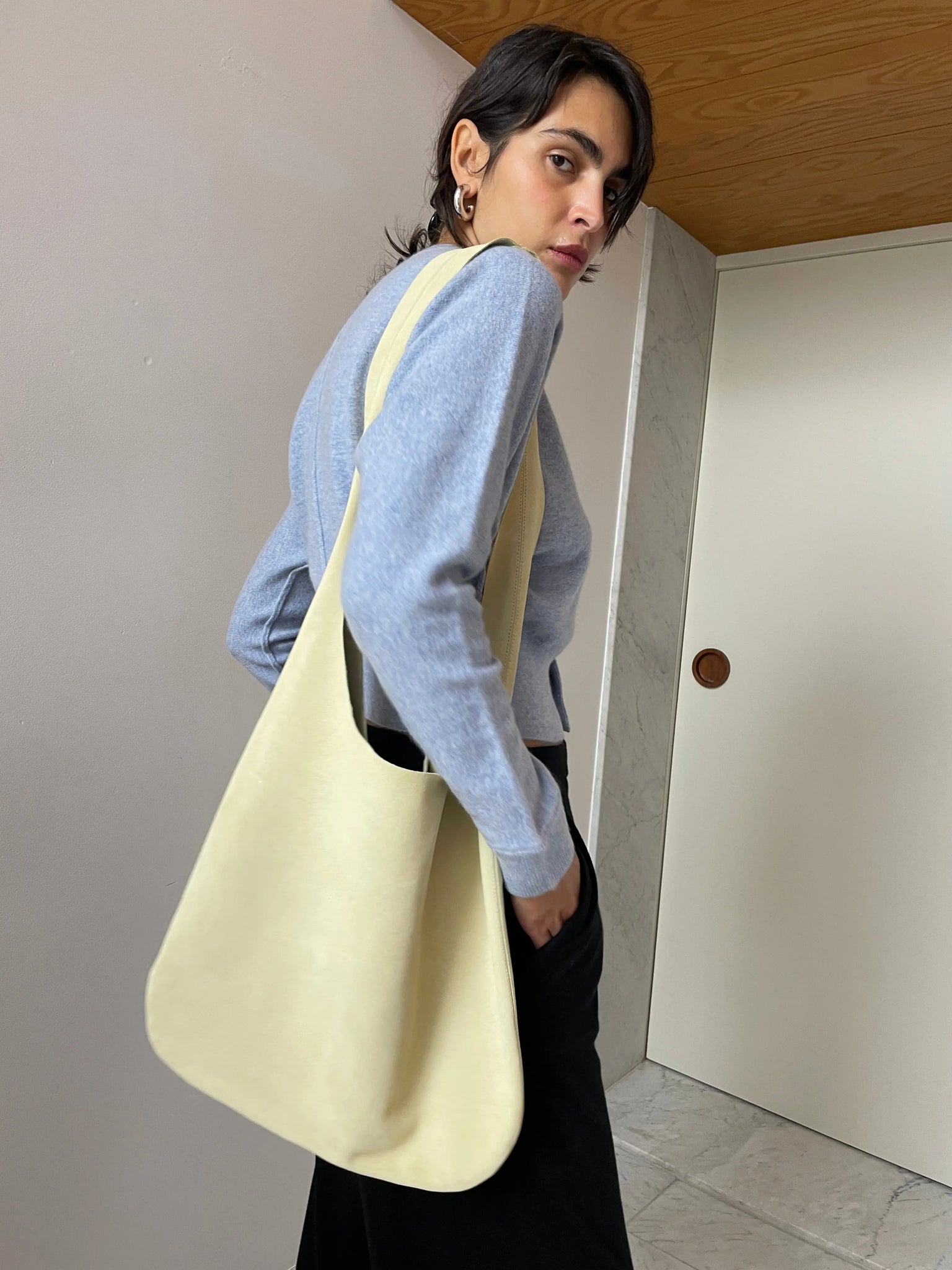 Suede Leather Tote, Soft PIEN STUDIOS