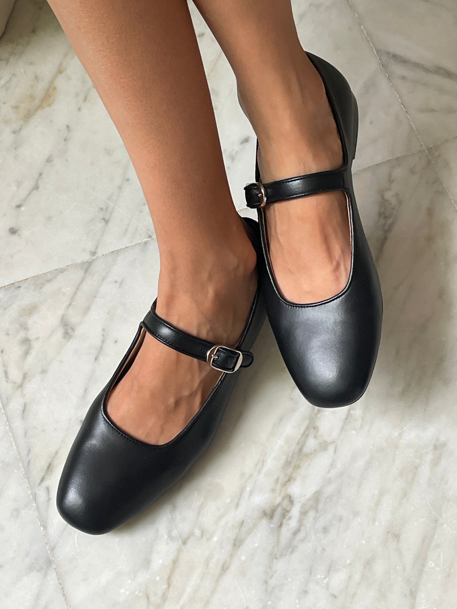 Classic Mary Jane, Black Leather