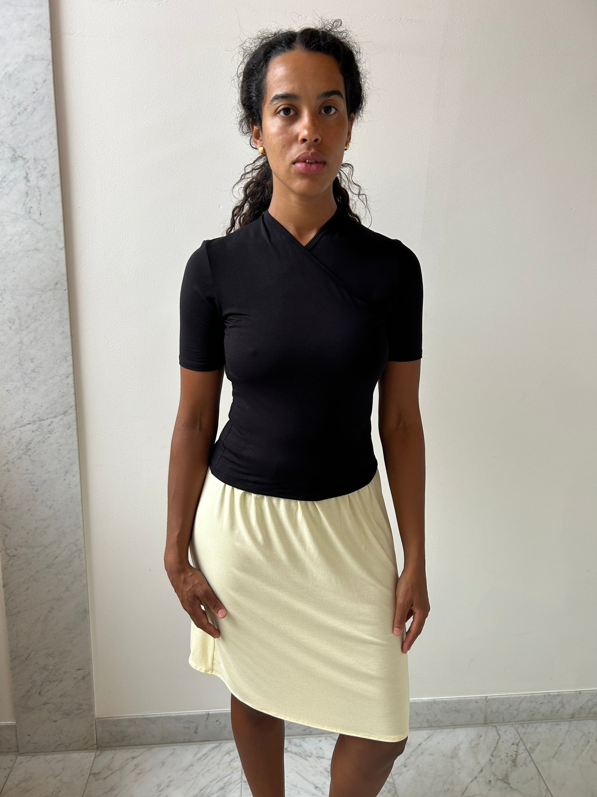 Recline French Tee, Black KYE INTIMATES
