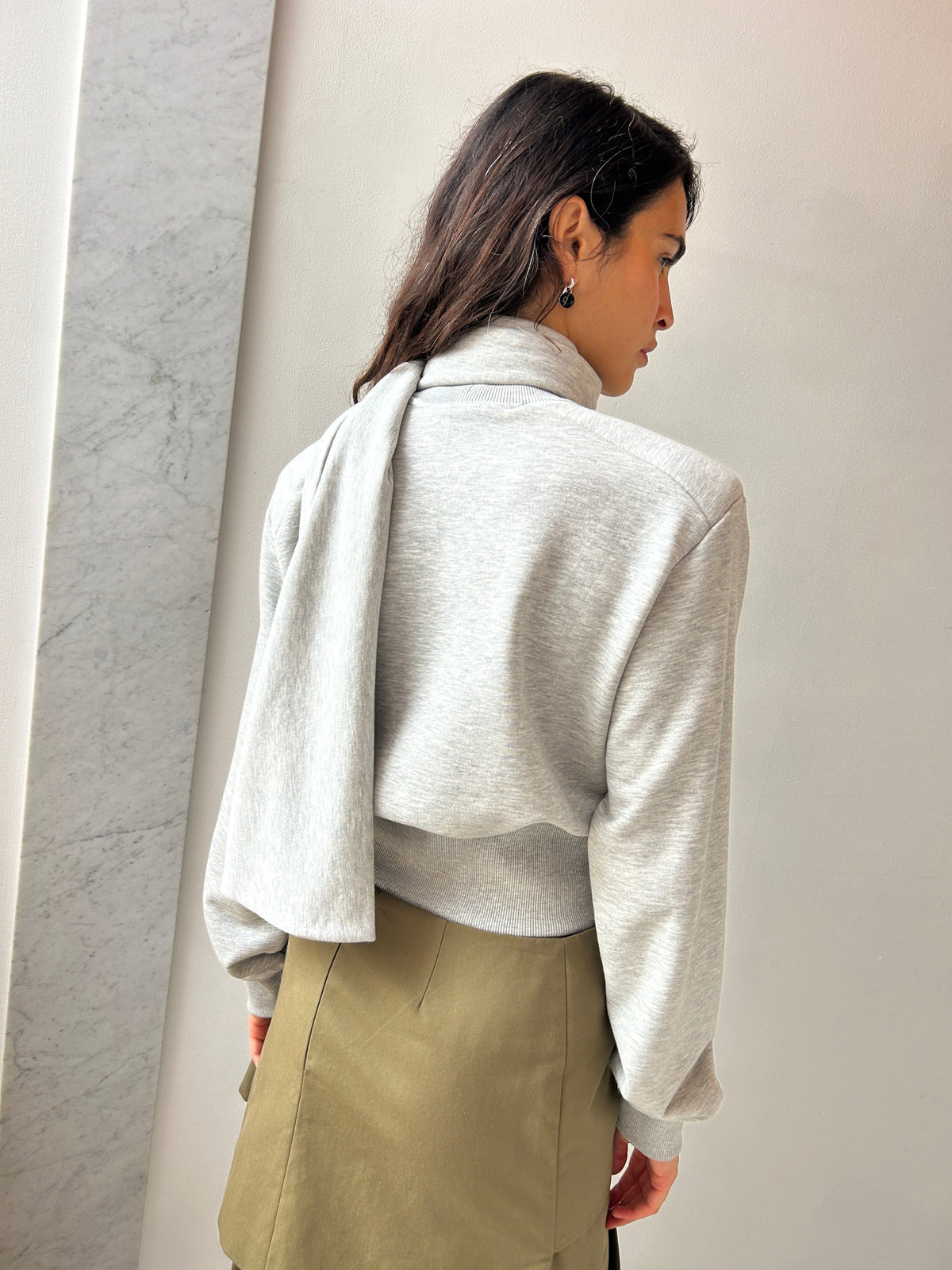 Lia Sweatshirt, Grey Melange Fidan Novruzova