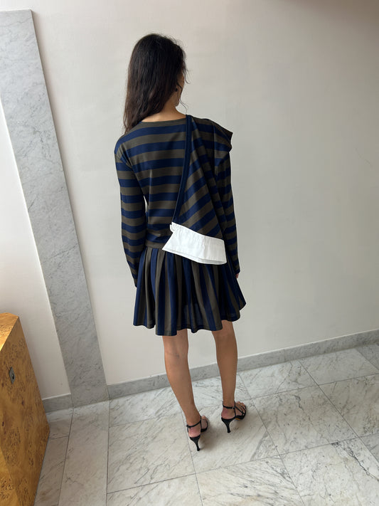 Noemie Polo Dress, Navy / Green