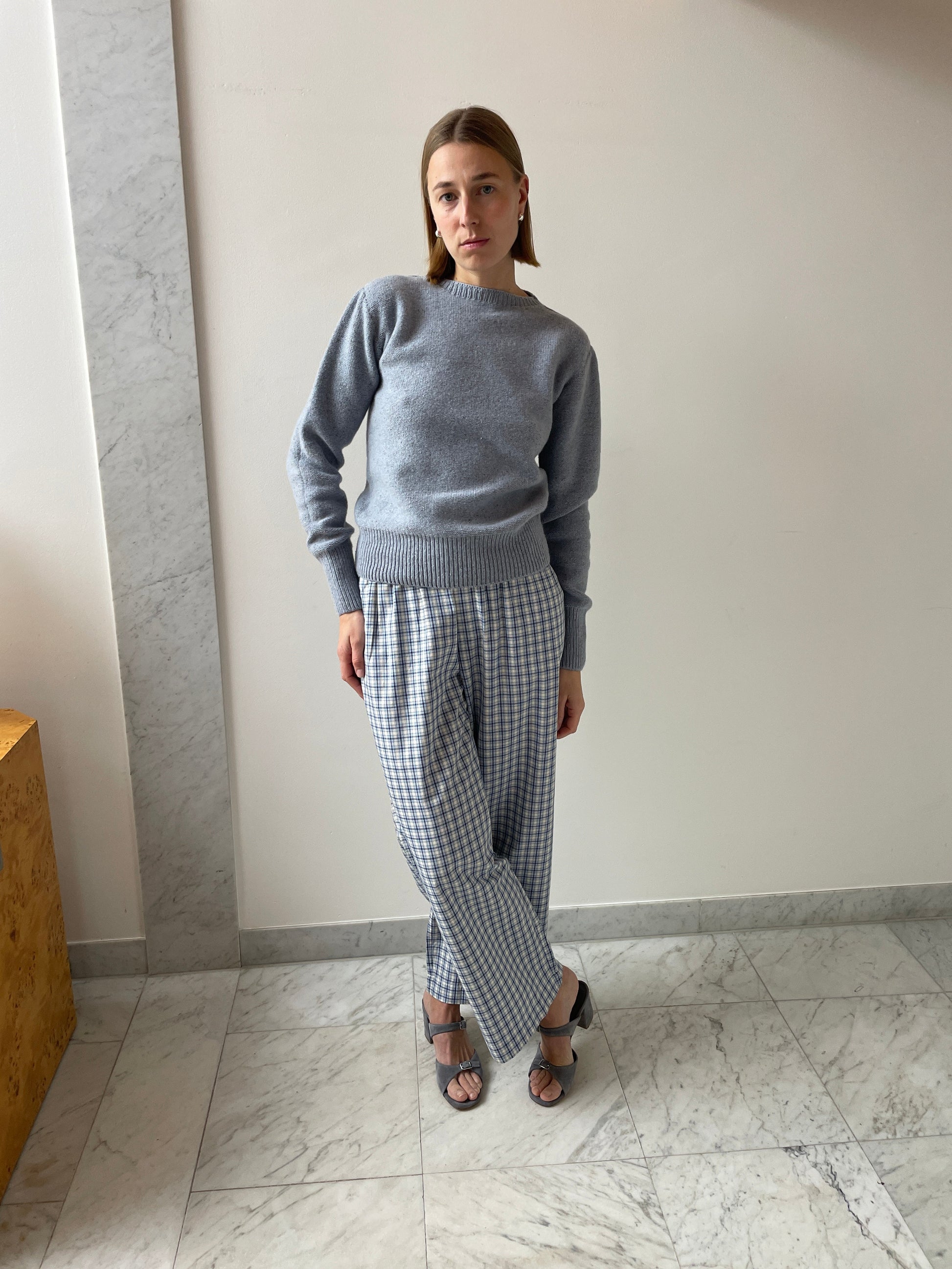 Claude Pants, Blue Check BASERANGE