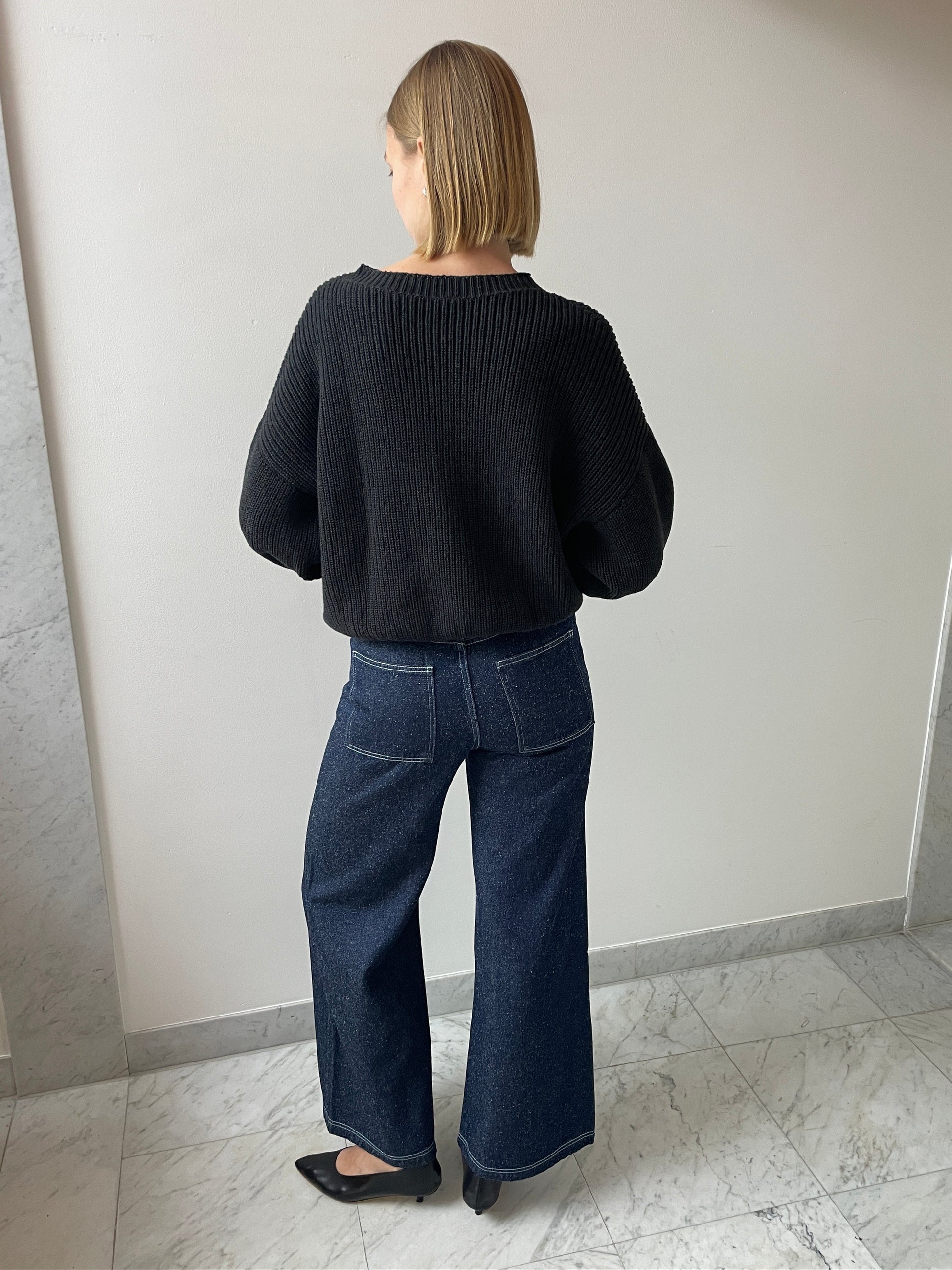 Mea Sweater, Black Melange BASERANGE