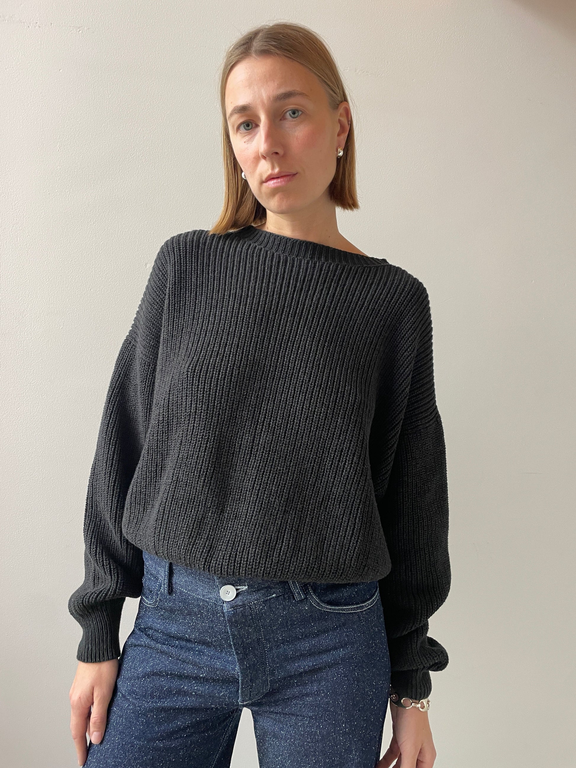 Mea Sweater, Black Melange BASERANGE